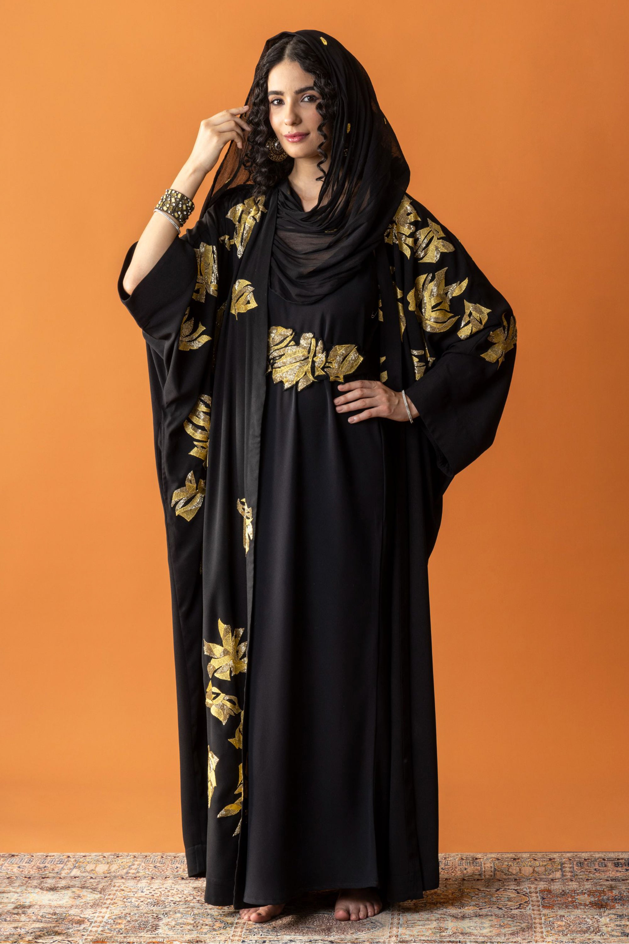 Lana Embroidered Abaya with Embellishment