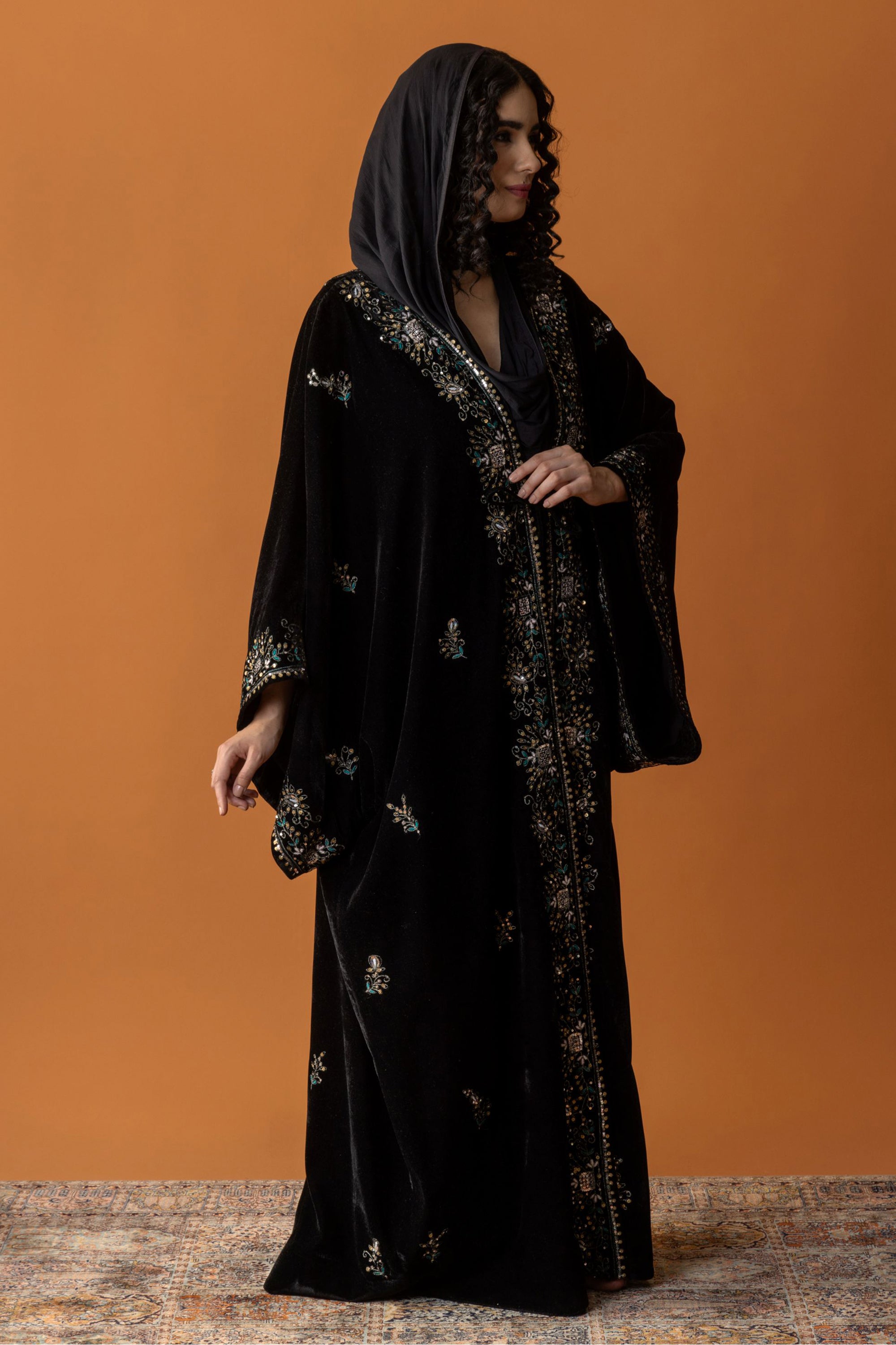 Fifi Embroidered Abaya with Embellishment