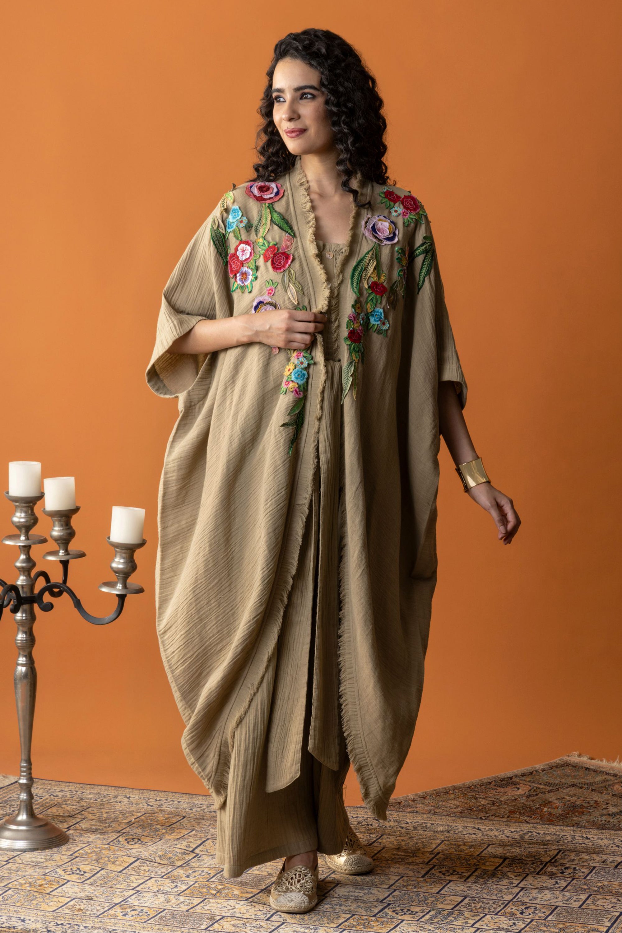 Haleema Embroidered Bisht
