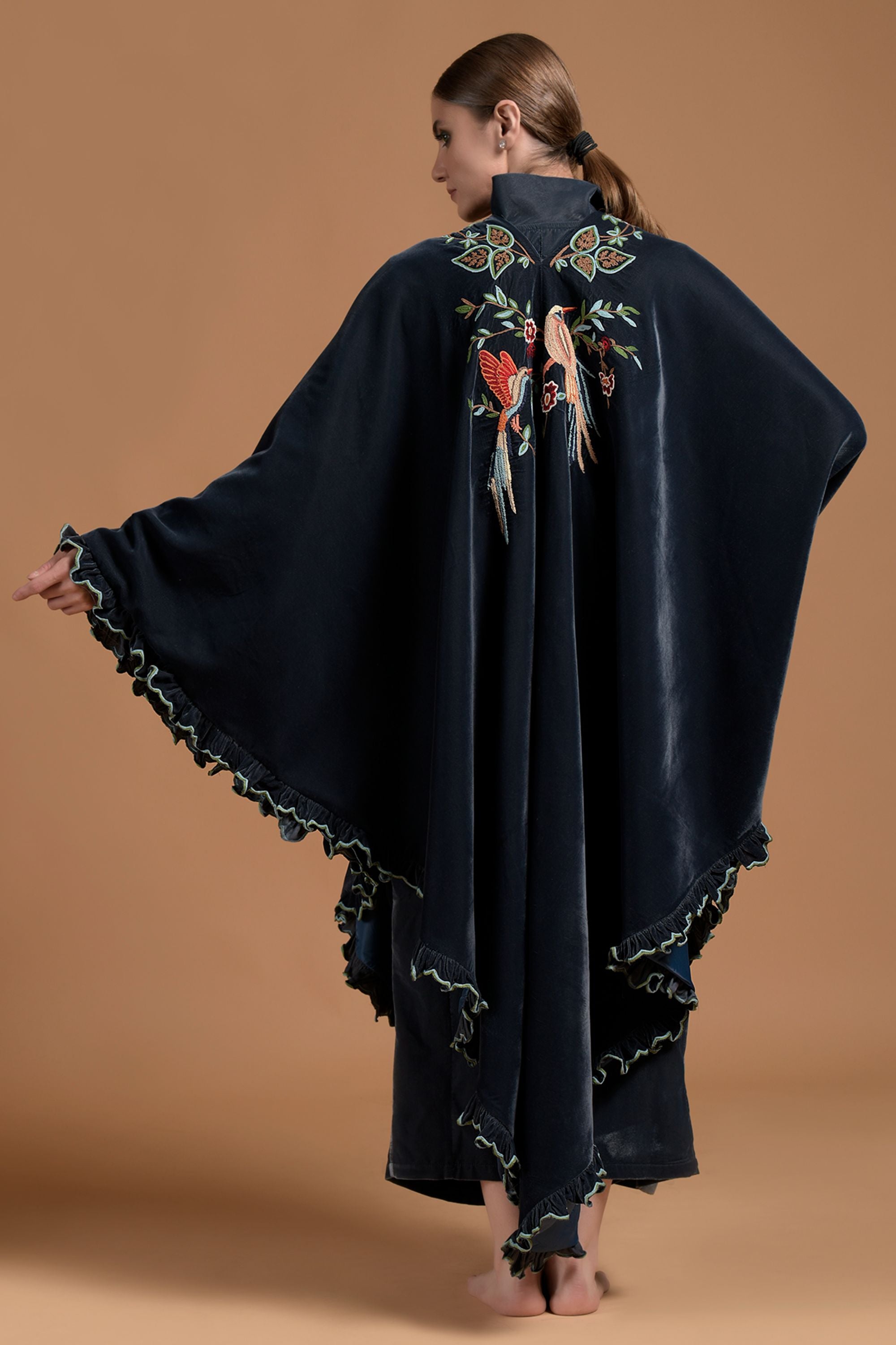 Kinza Embroidered Cape