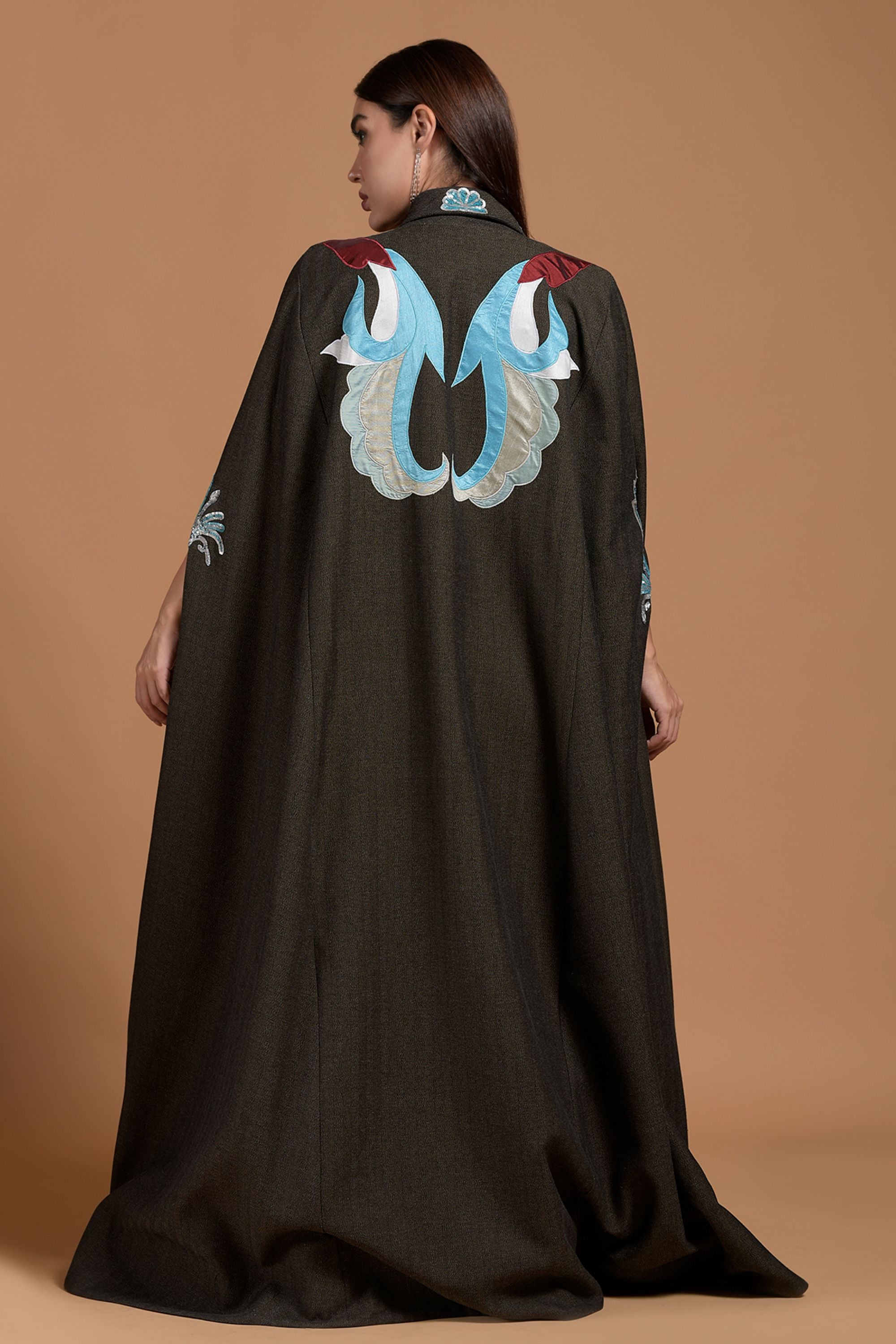 Ashiyana Embroidered Cape with Patch