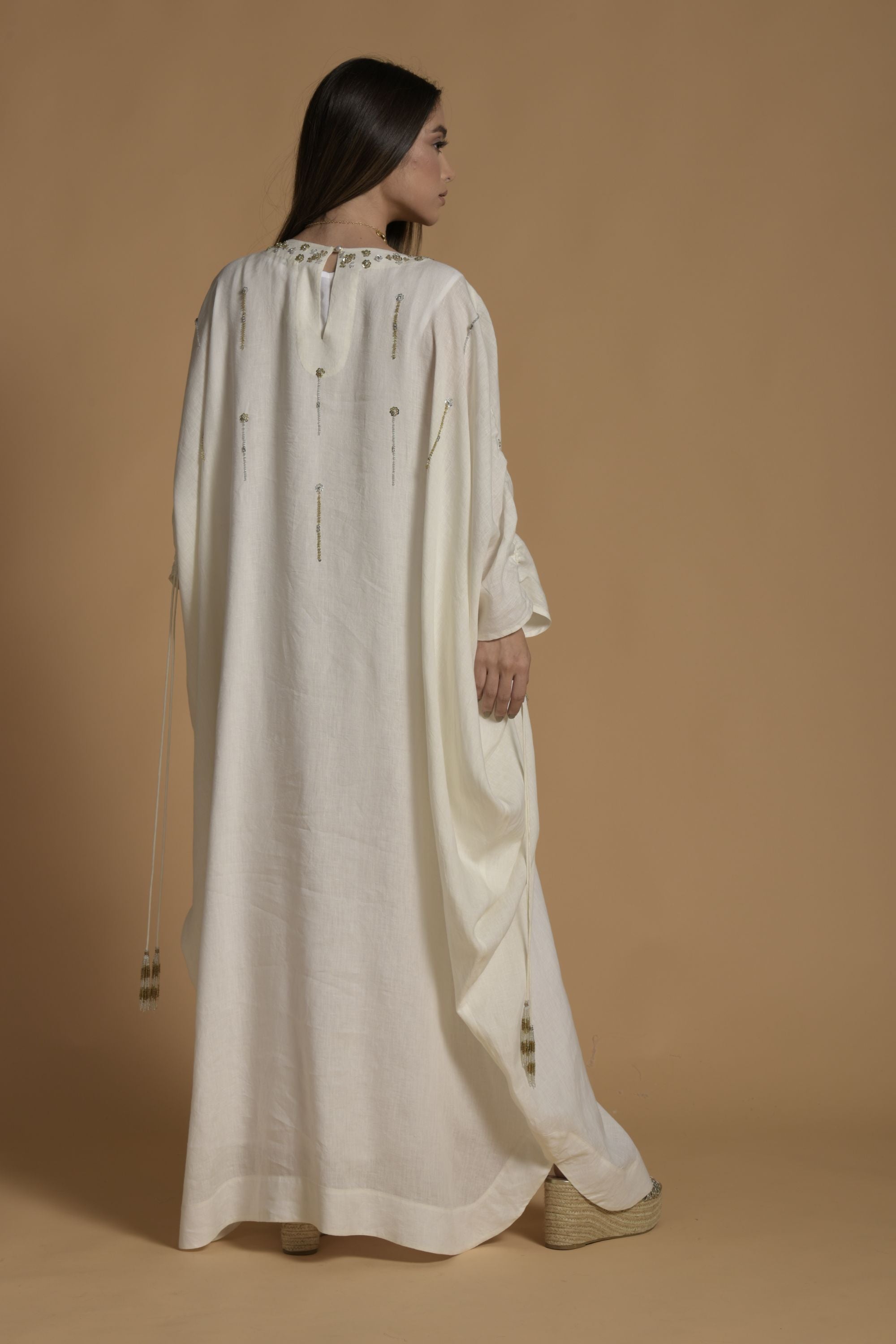 Amyra Embellished Jalabiya with Inner Cotton Cami