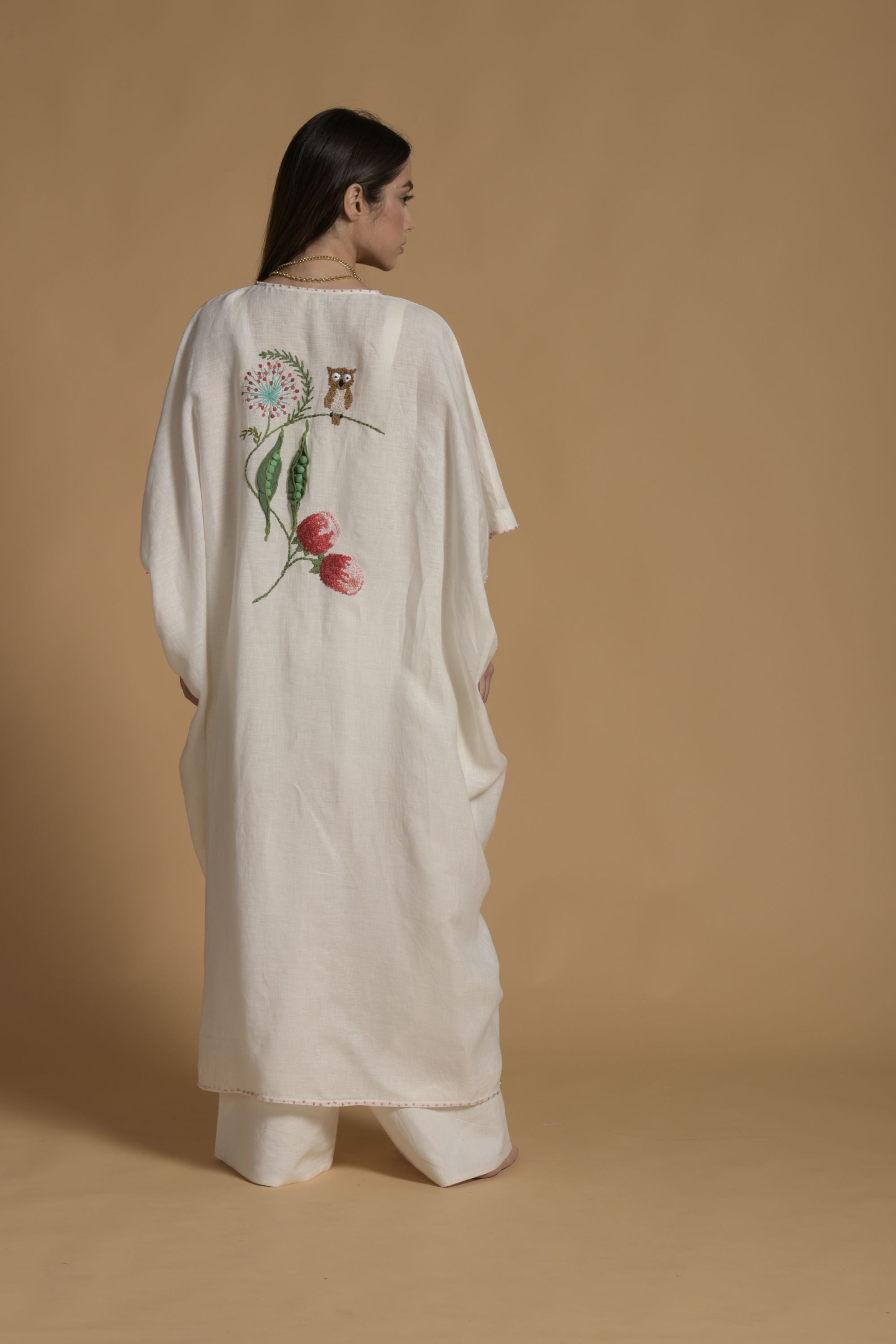 Noor Embroidered Cape With Jumpsuit