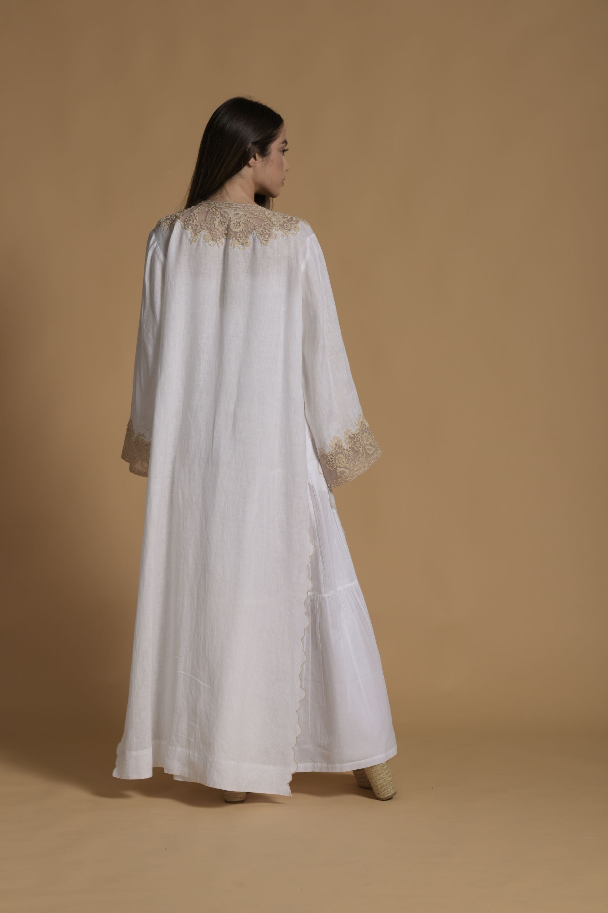 Arzoo Embroidered Bisht with Cotton Inner Dress