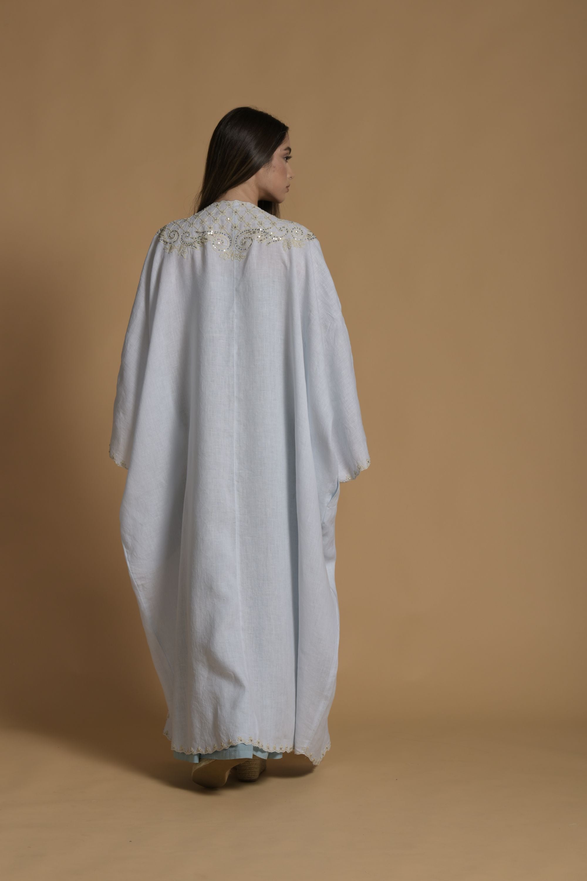 Maya Embellished & Embroidered Bisht with Cotton Inner Dress