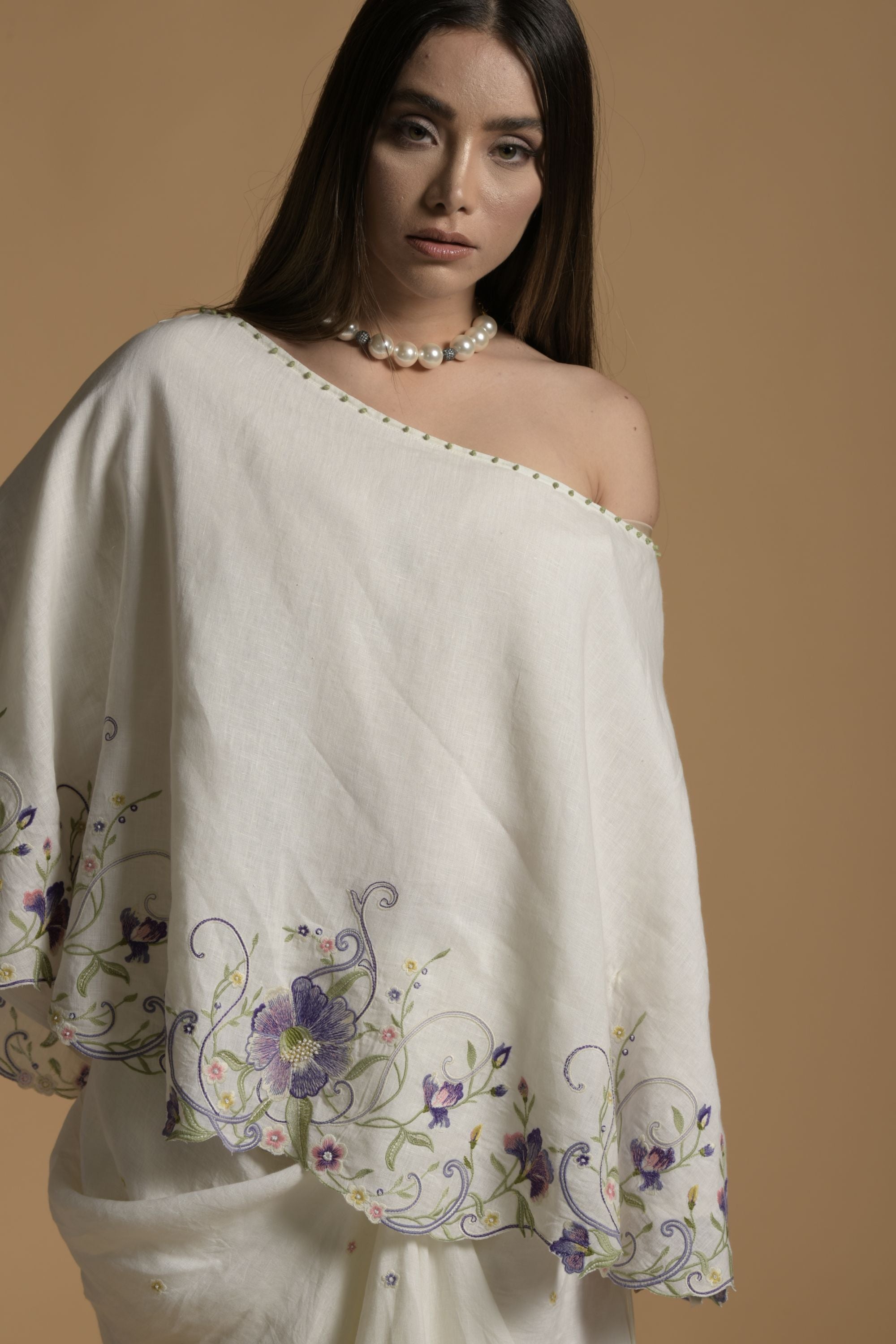 Afroz Embellished & Embroidered Cape with Dhoti