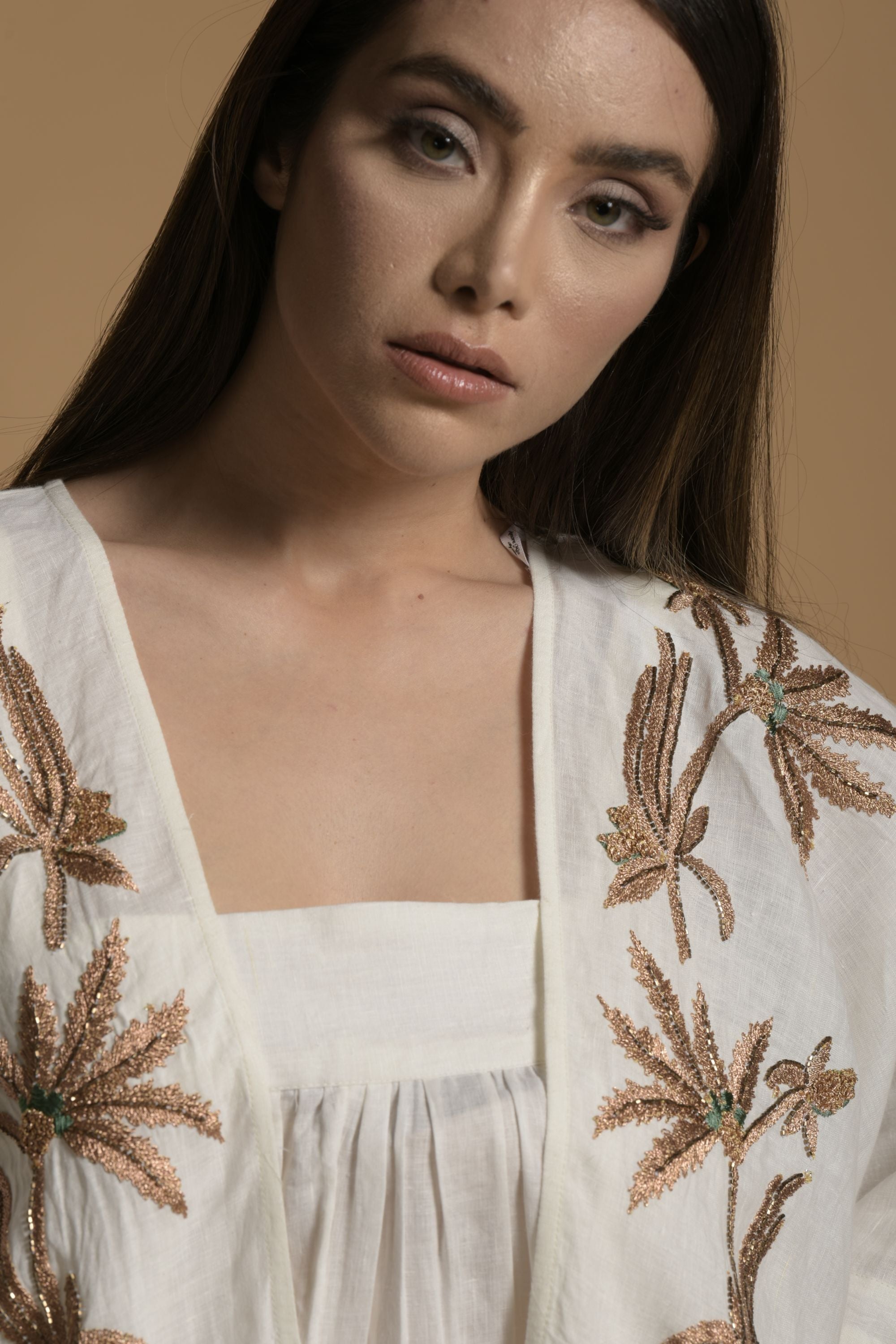 Shumaila Embellished & Embroidered Cape with Inner Jumpsuit