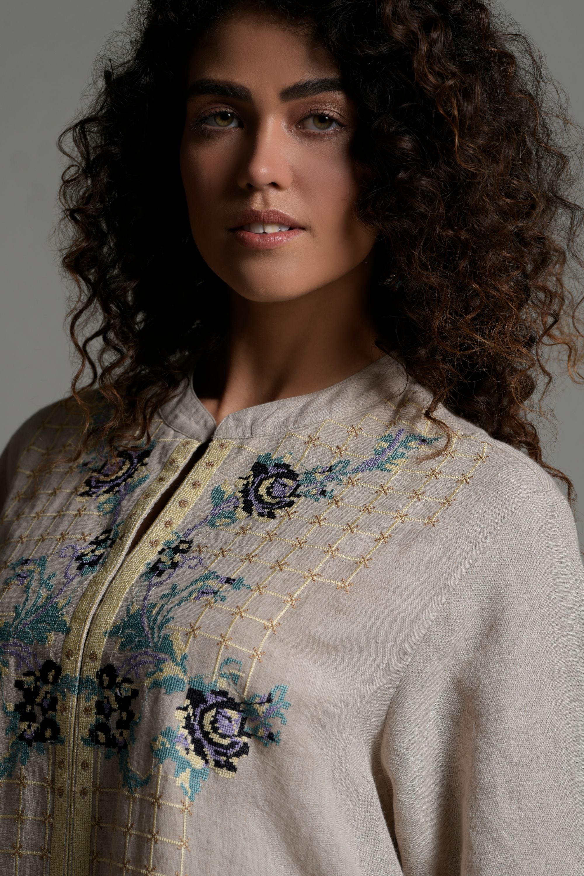 Shazana Embroidered Long Jalabiya