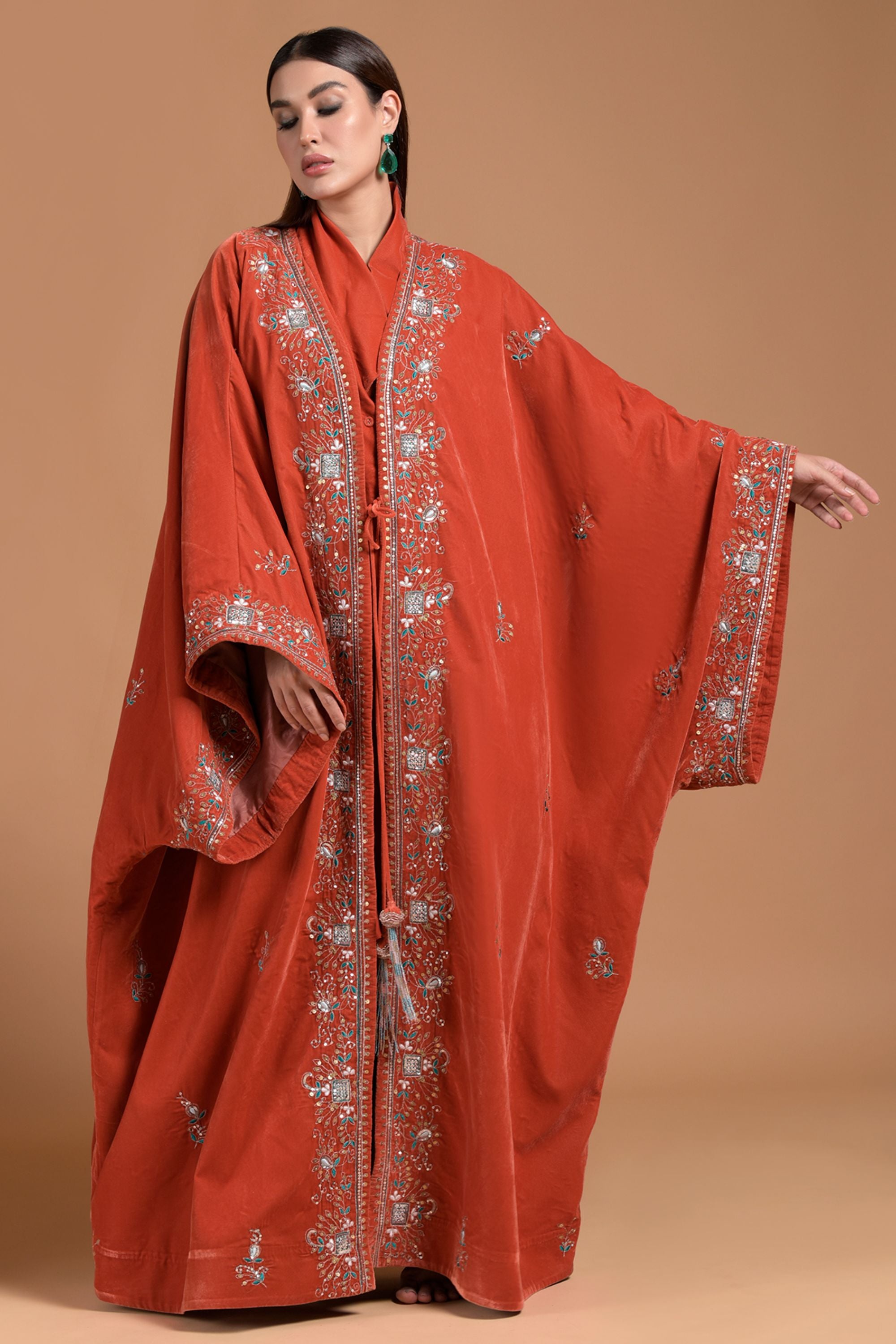 Nighat Embellished & Embroidered Abaya