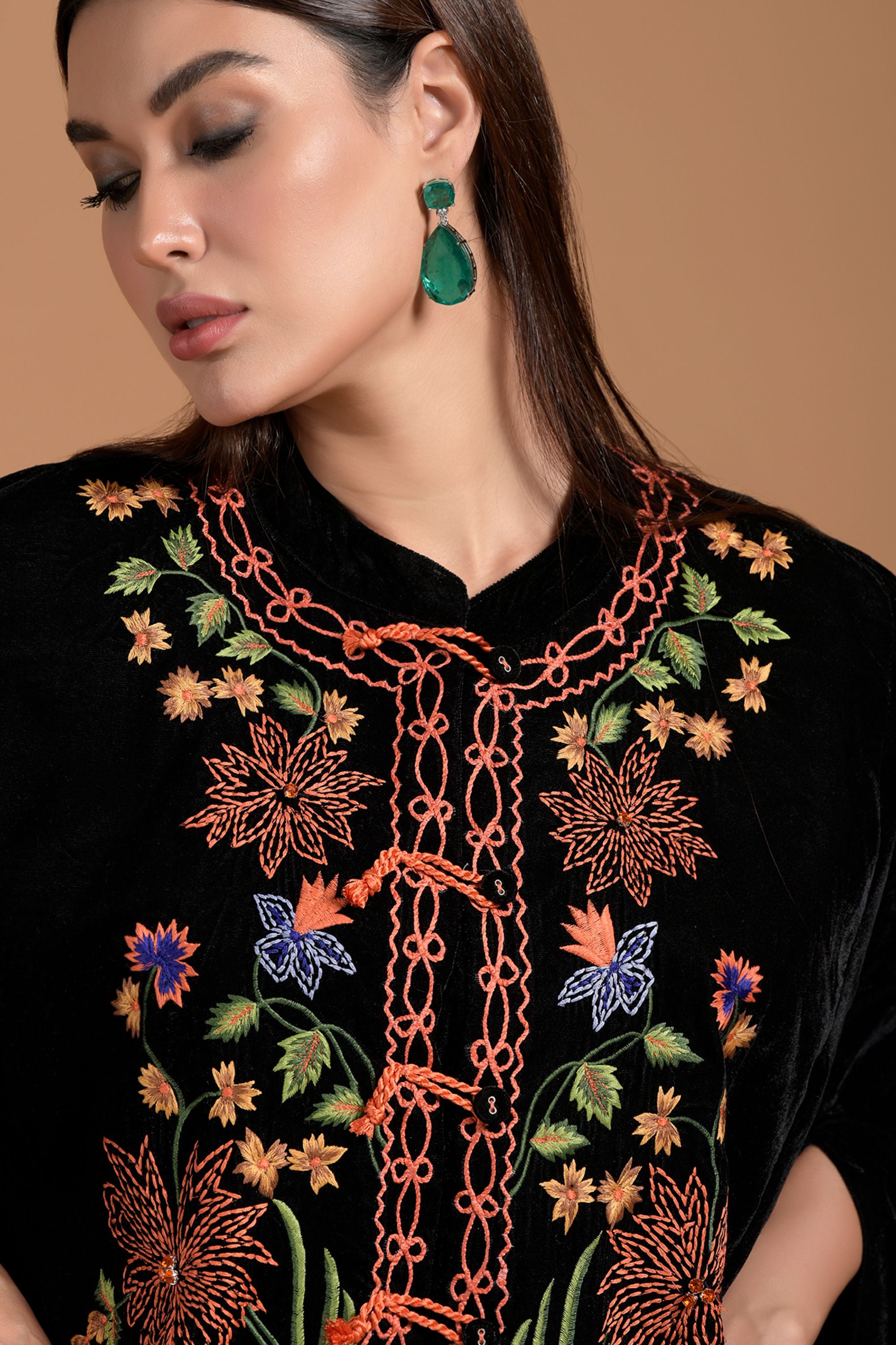 Afsana Embroidered Cape