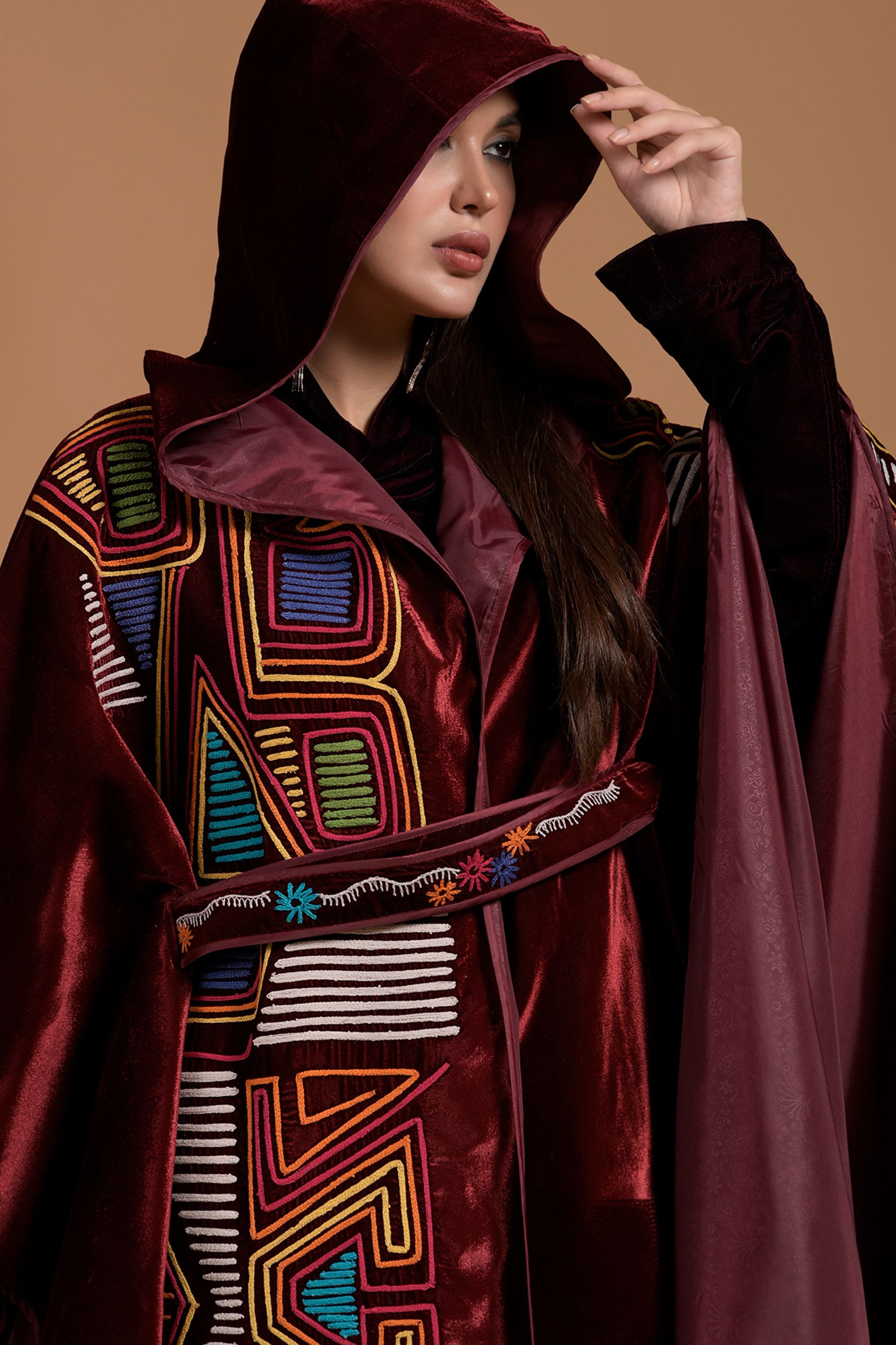 Alfiya Embroidered Cape