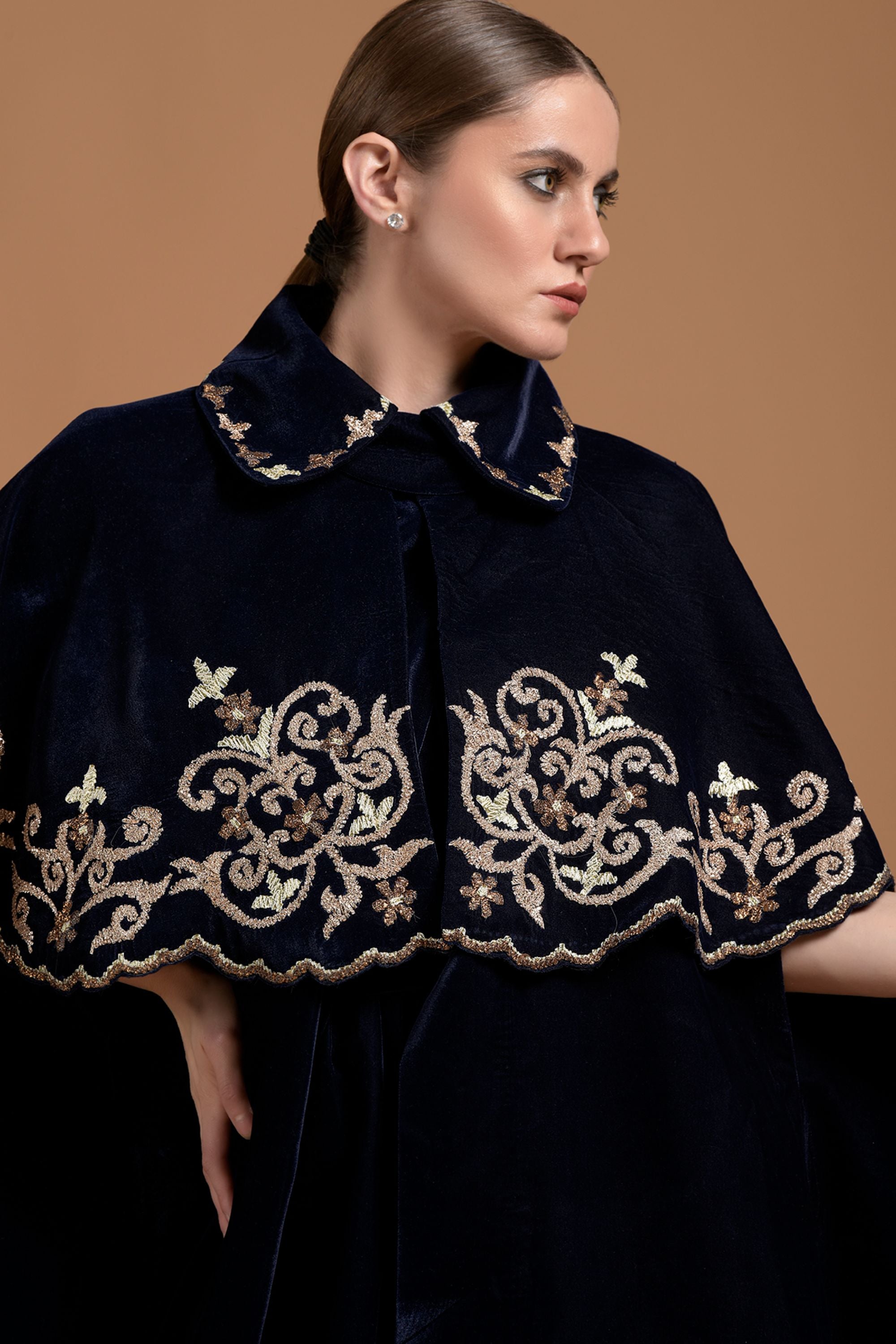 Akila Embroidered Cape