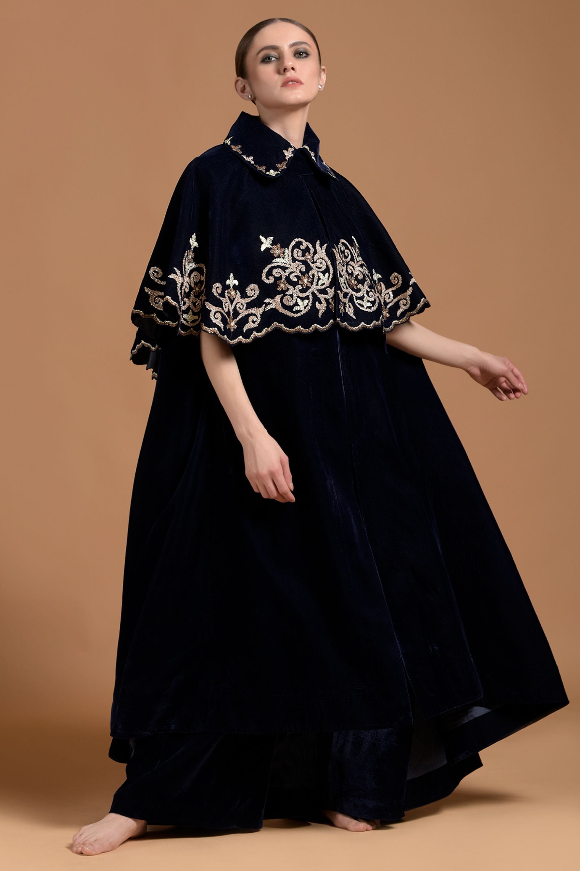 Akila Embroidered Cape