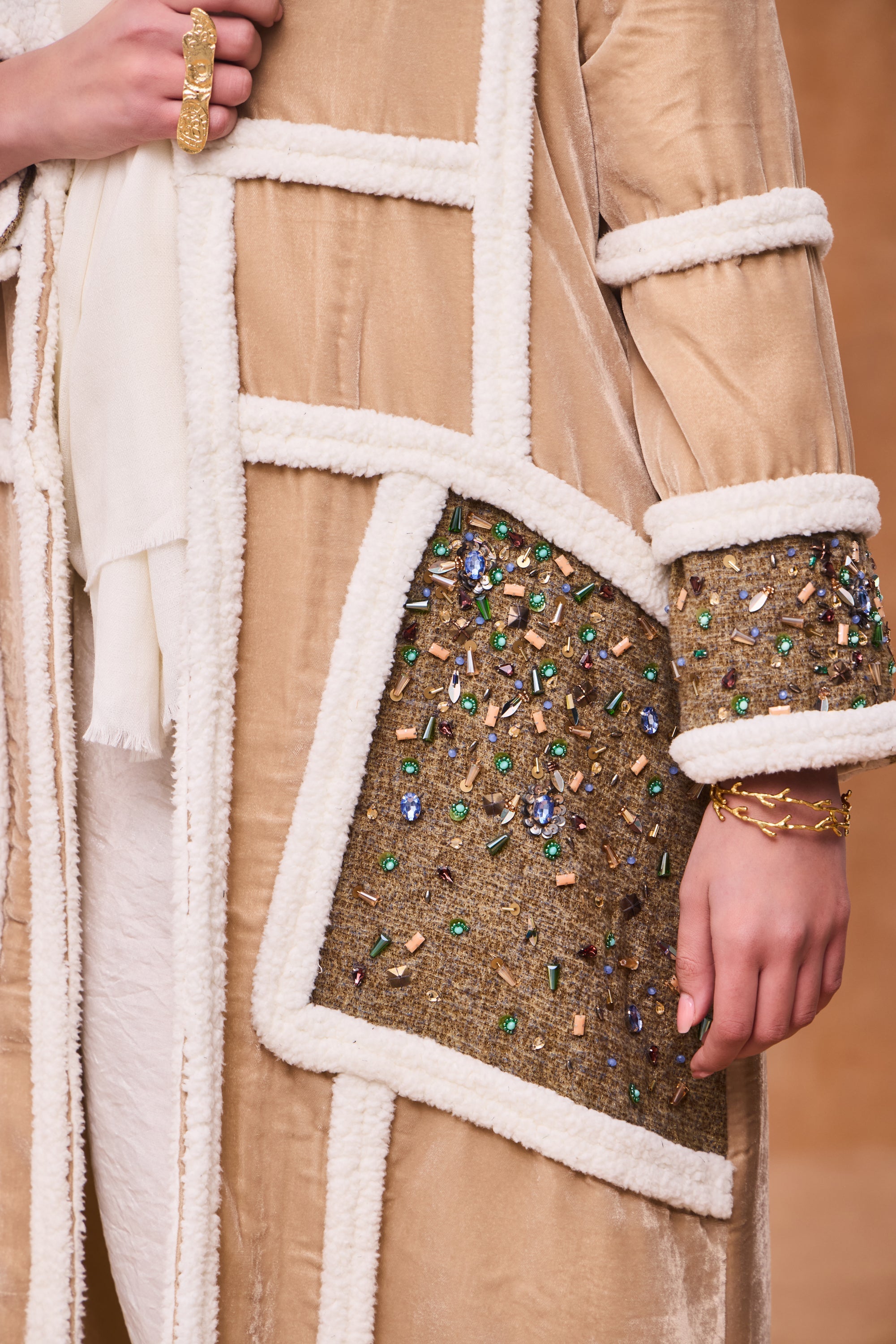Sharmeen Embellished Long Bisht