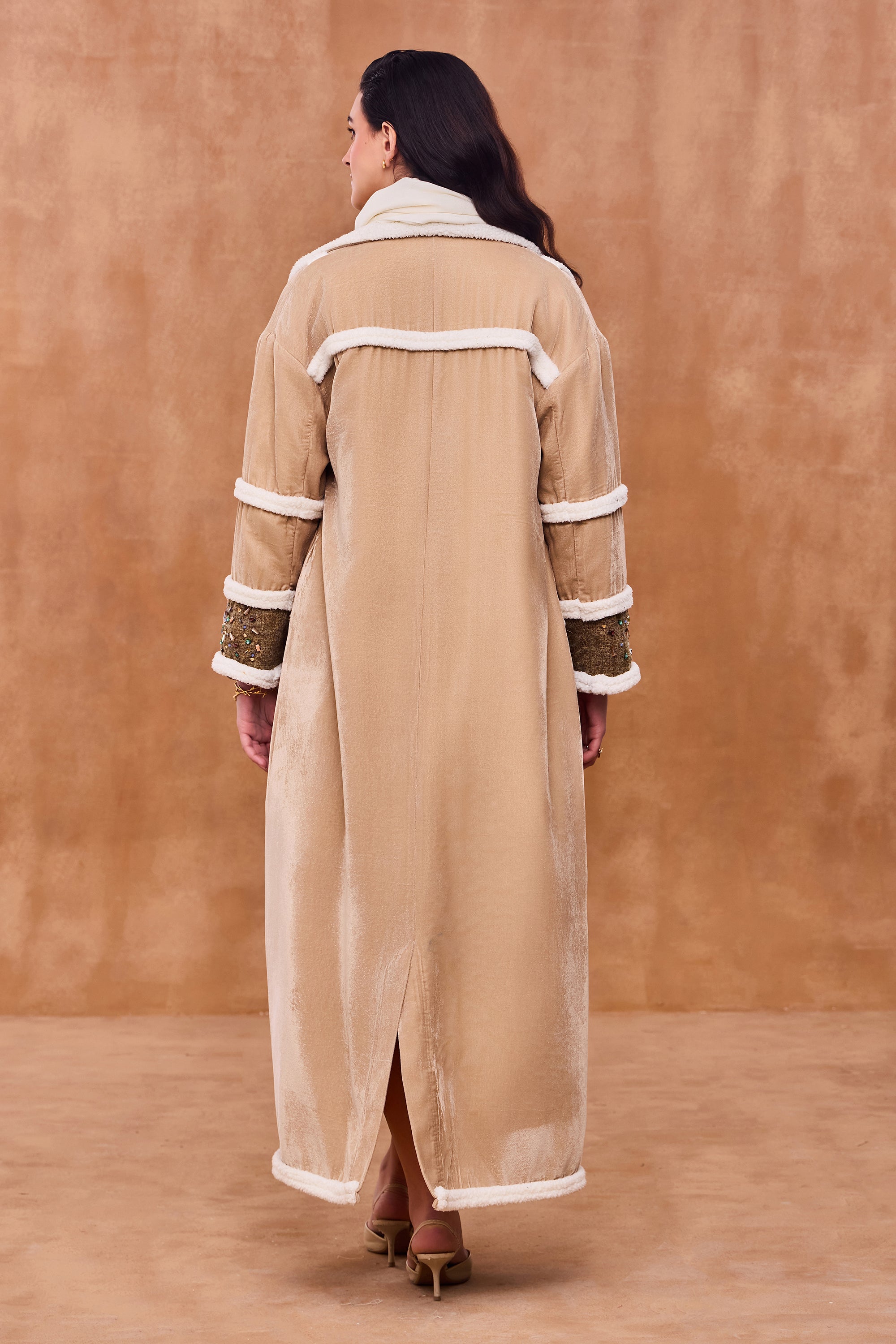 Sharmeen Embellished Long Bisht