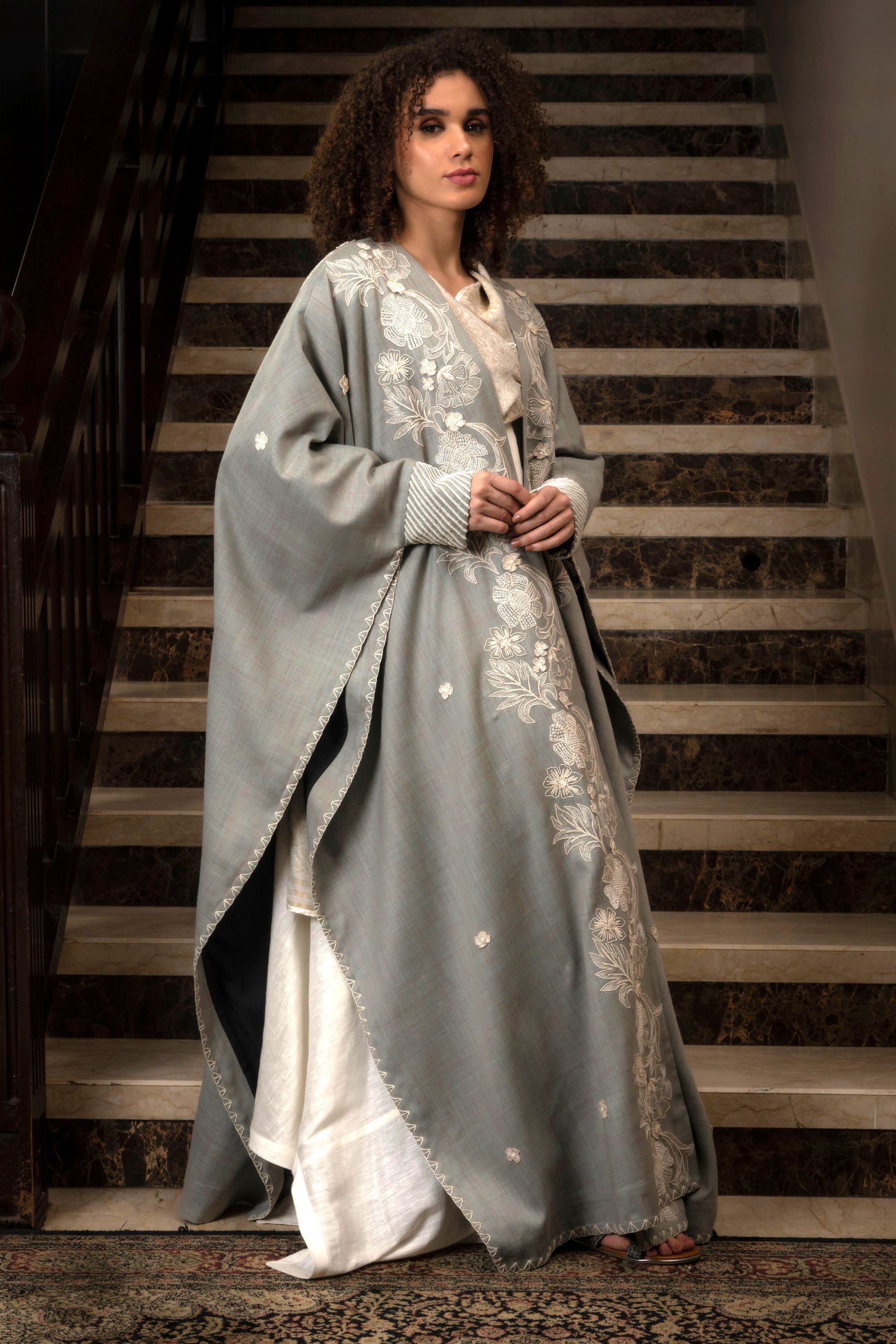 Pakhiza Embroidered Cape with Sheila