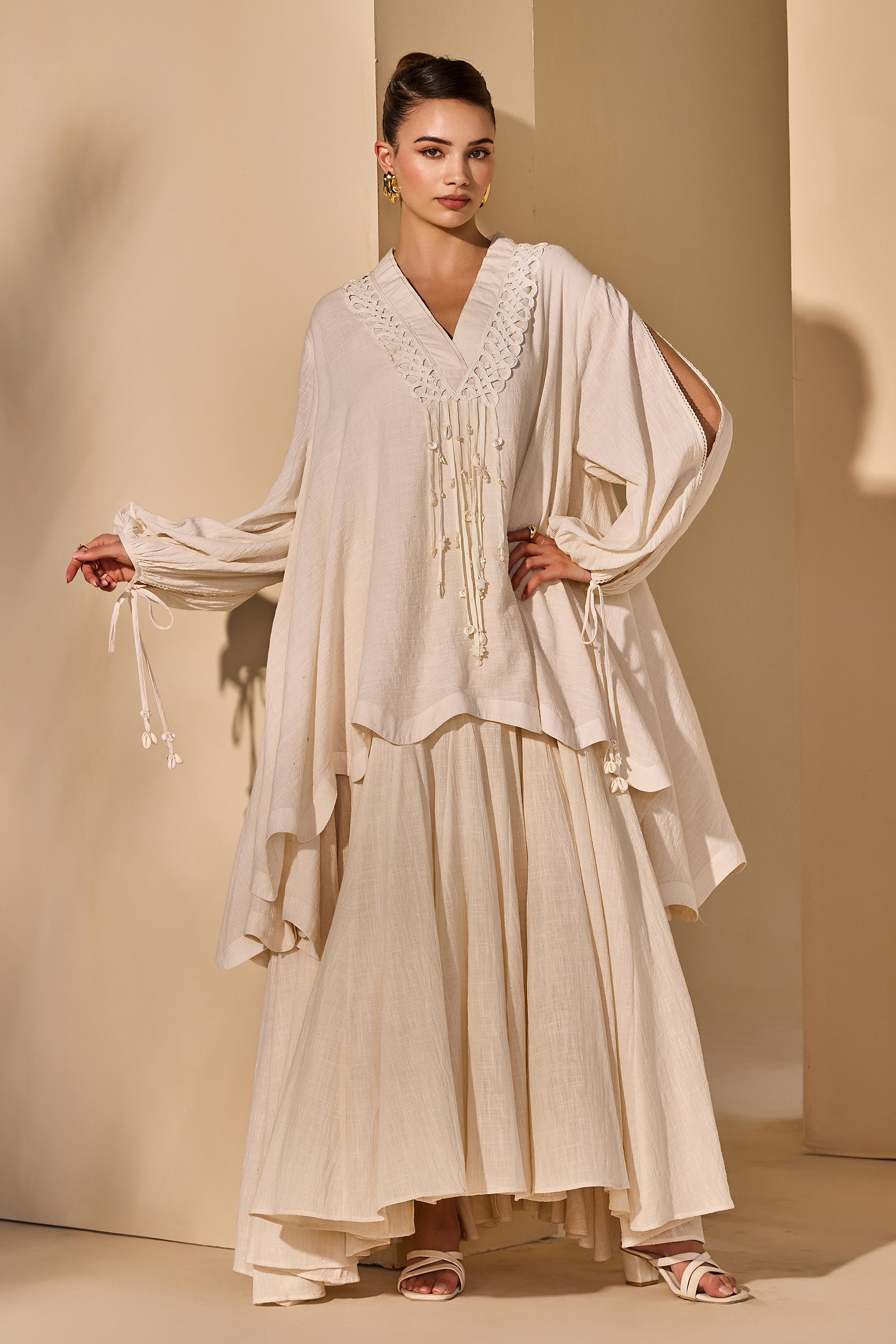 Mehzara Cotton Slub Jalabiya