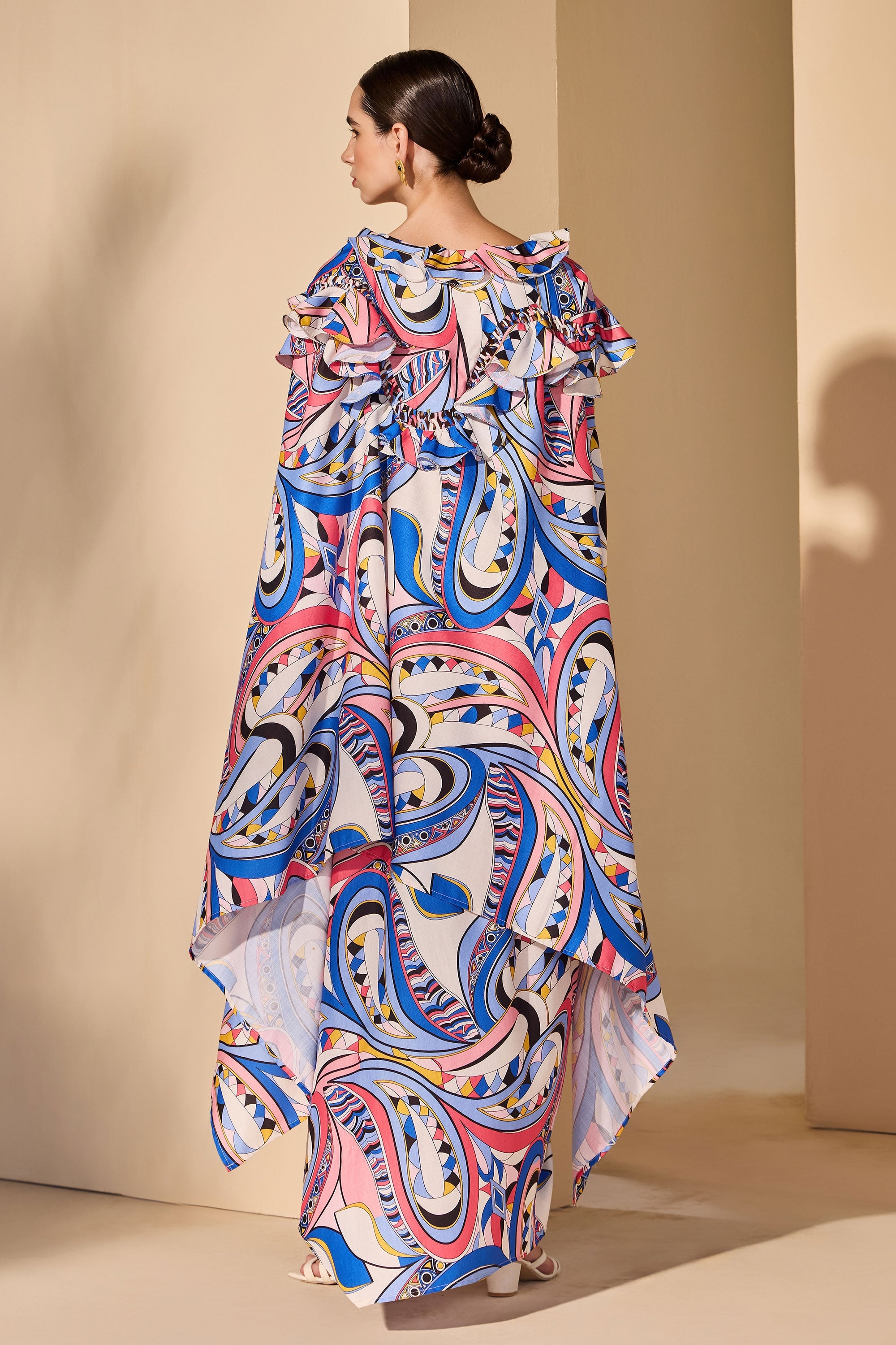 Noorain Cotton Printed Top with Skirt