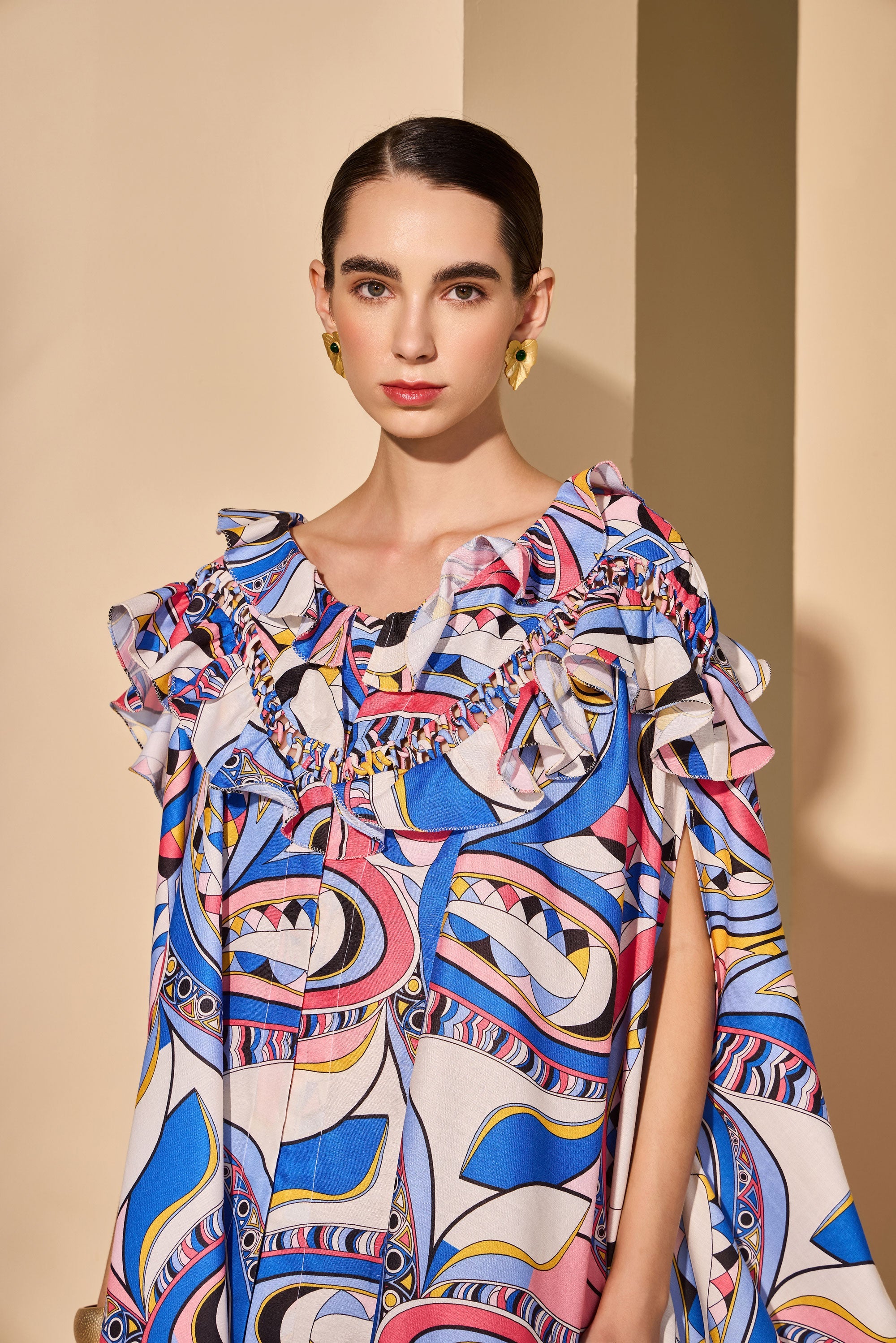 Noorain Cotton Printed Top with Skirt