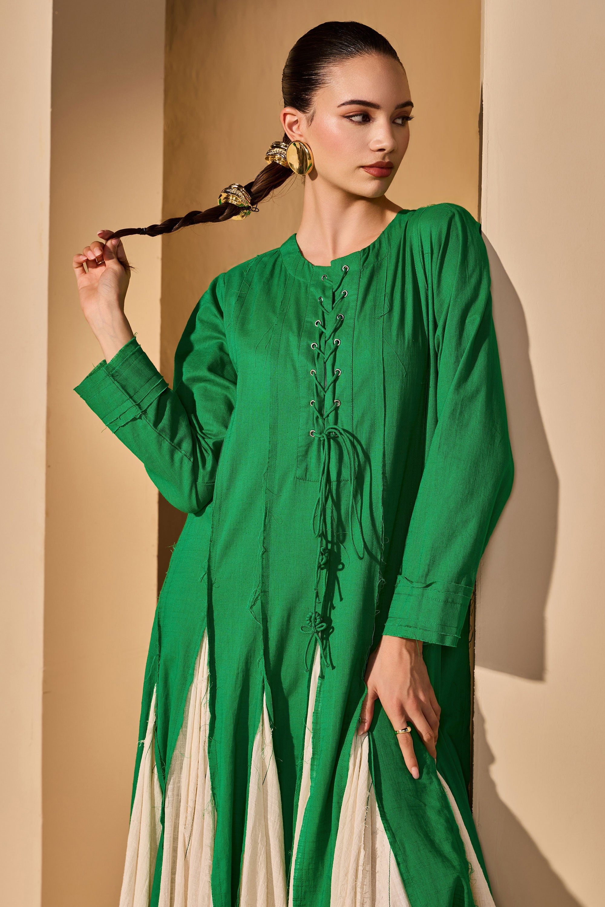 Raheela Cotton Slub Jalabiya