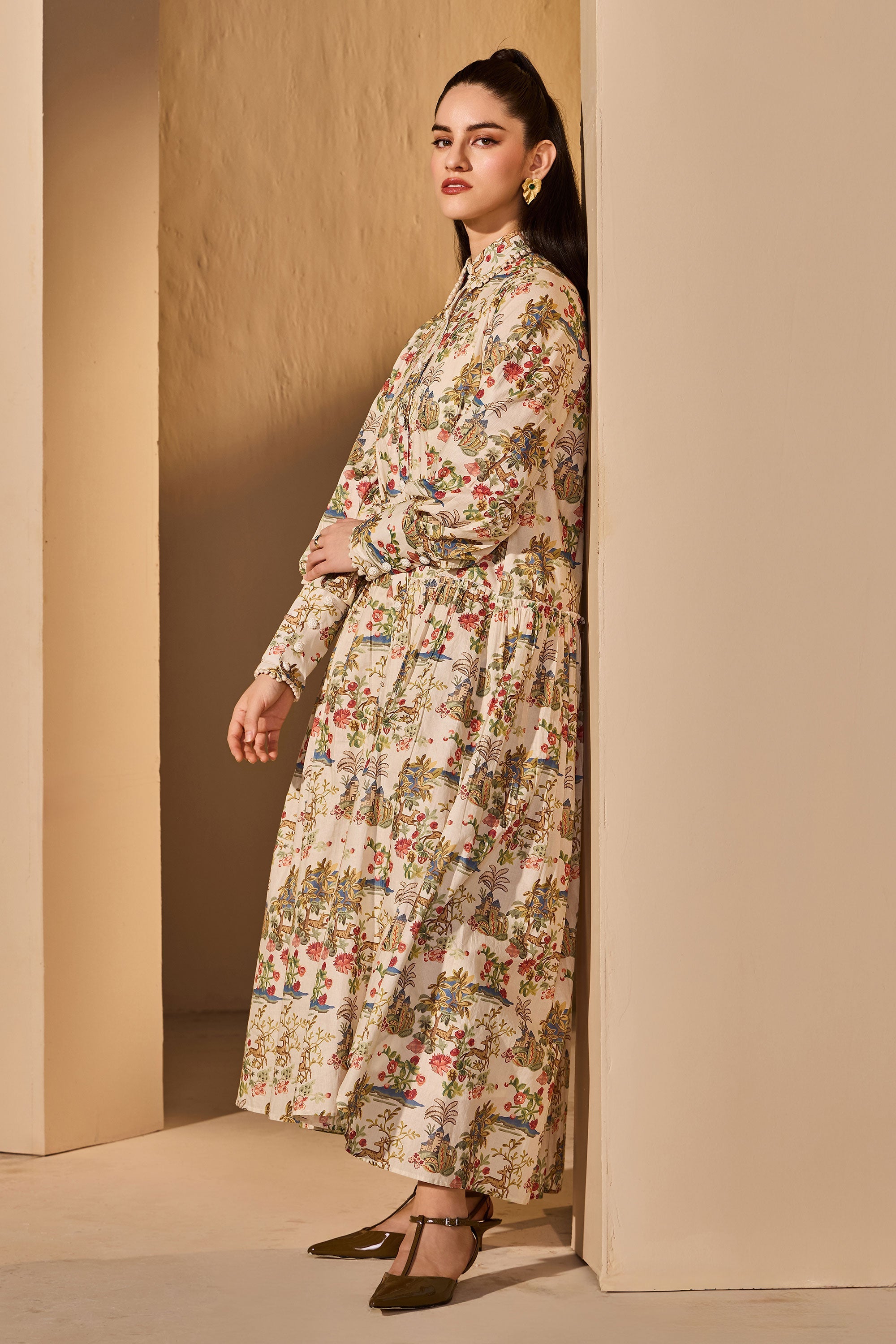 Amoura Cotton Printed Jalabiya