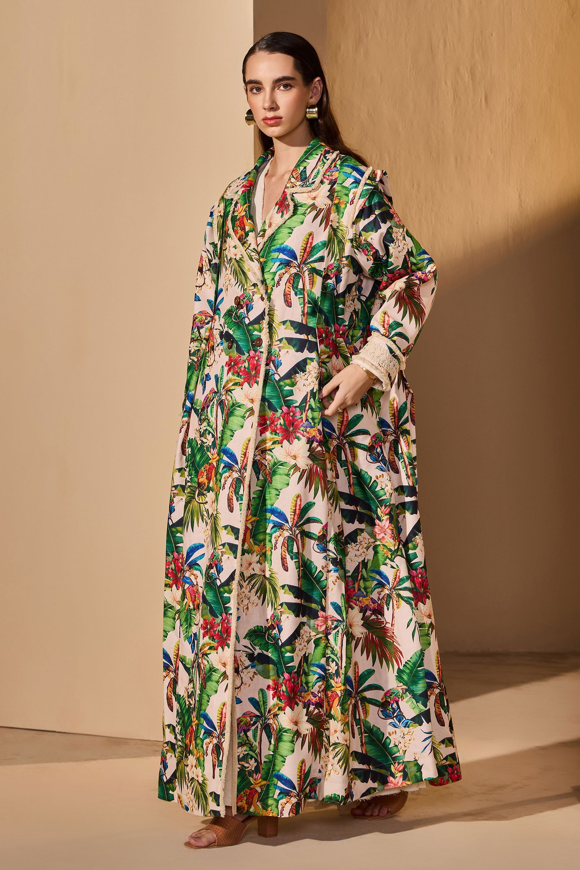 Almirae Cotton Printed Bisht