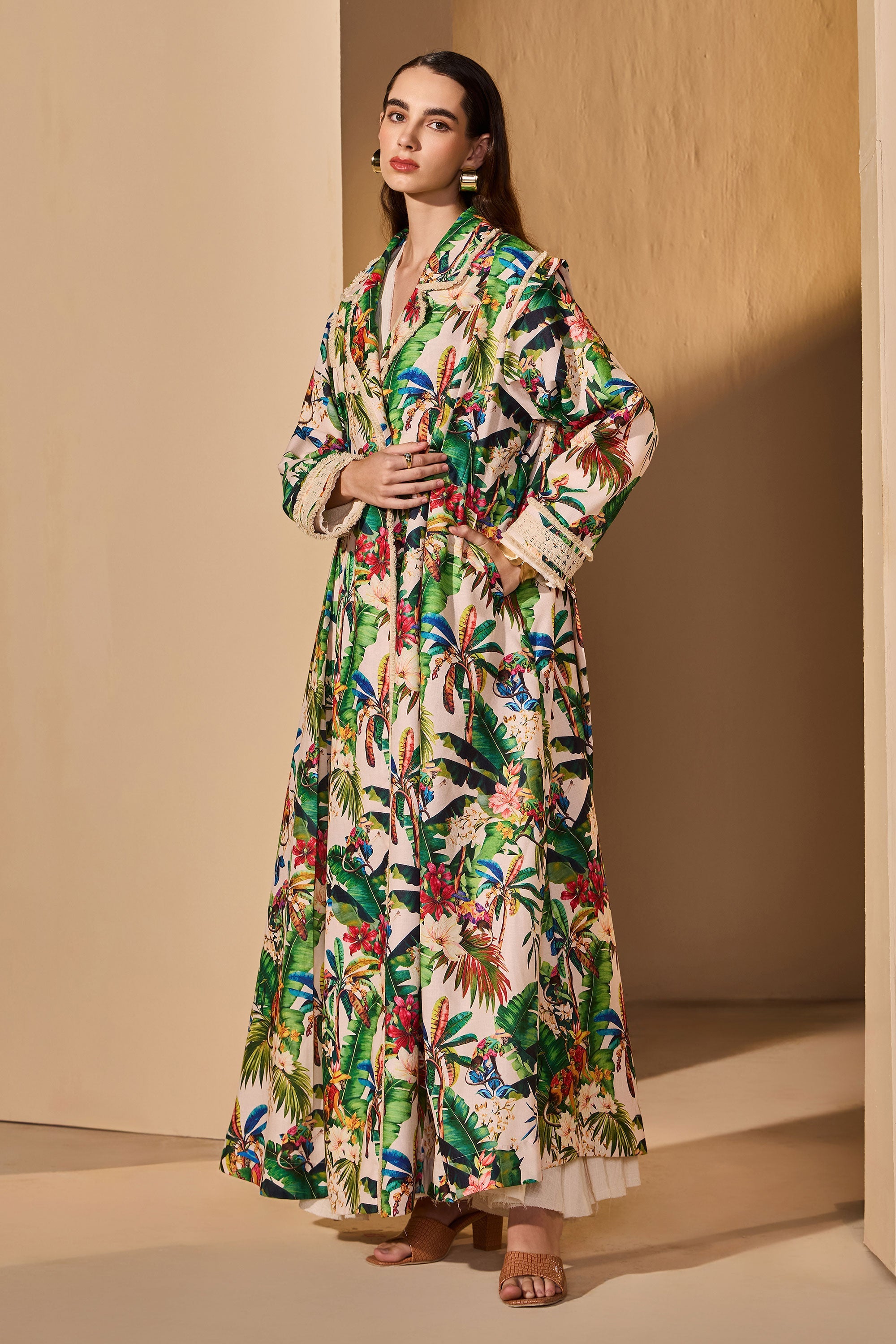 Almirae Cotton Printed Bisht