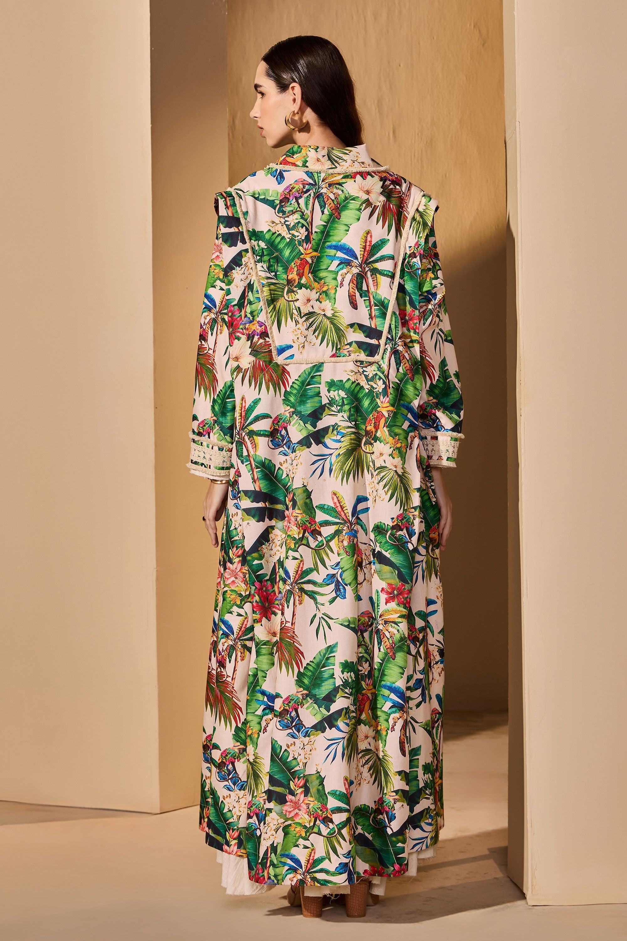 Almirae Cotton Printed Bisht