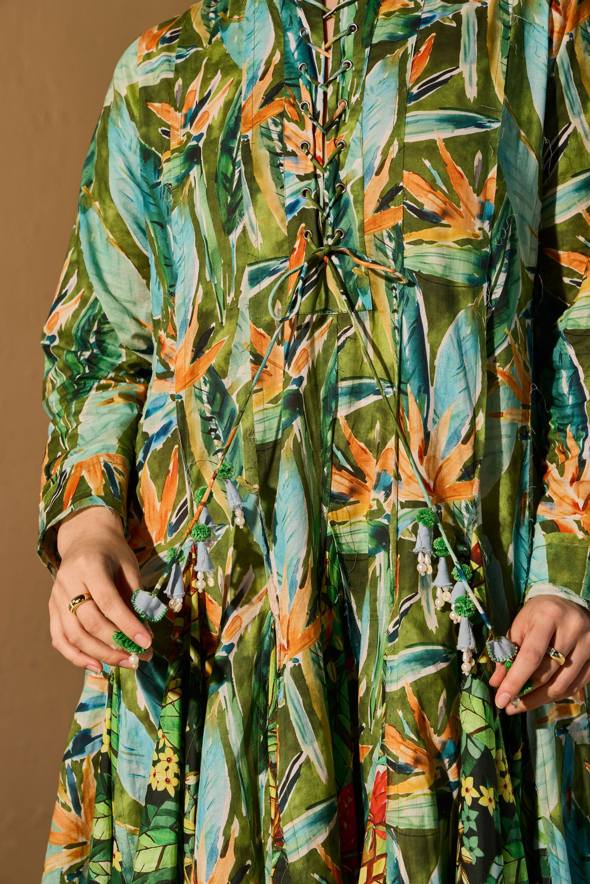 Malaika Cotton Printed Jalabiya