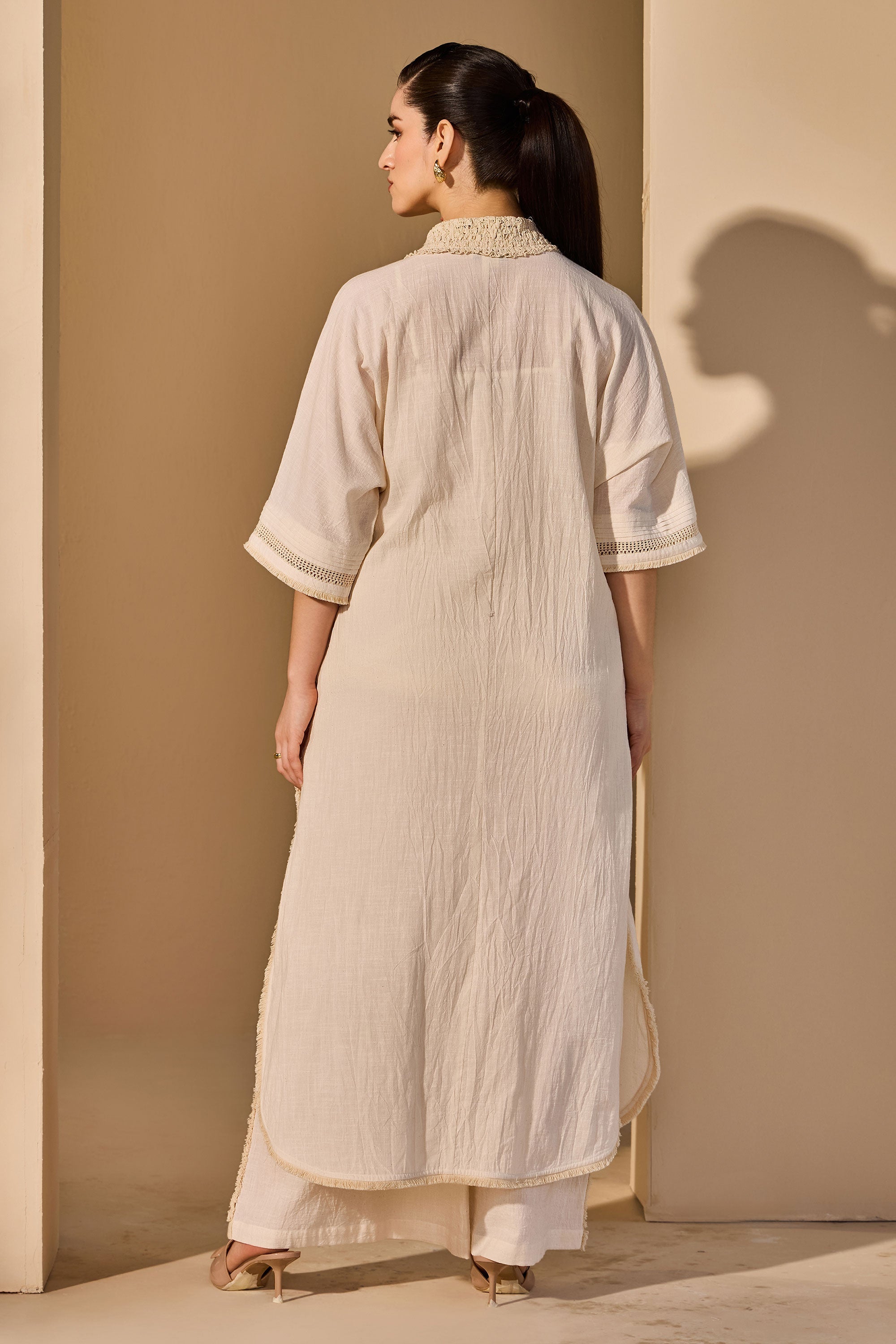 Zinaya Cotton Slub Tunic with Trousers