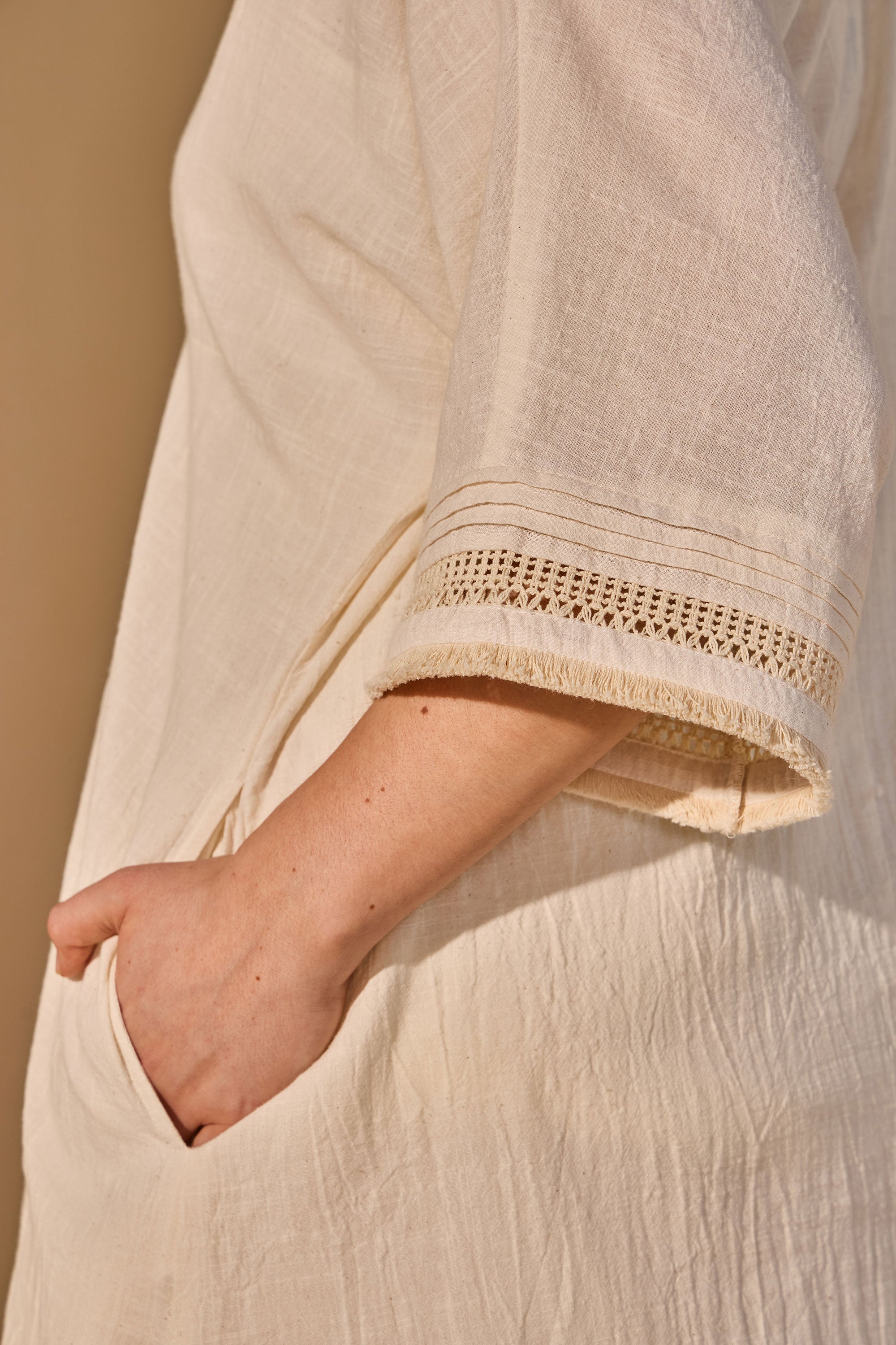 Zinaya Cotton Slub Tunic with Trousers
