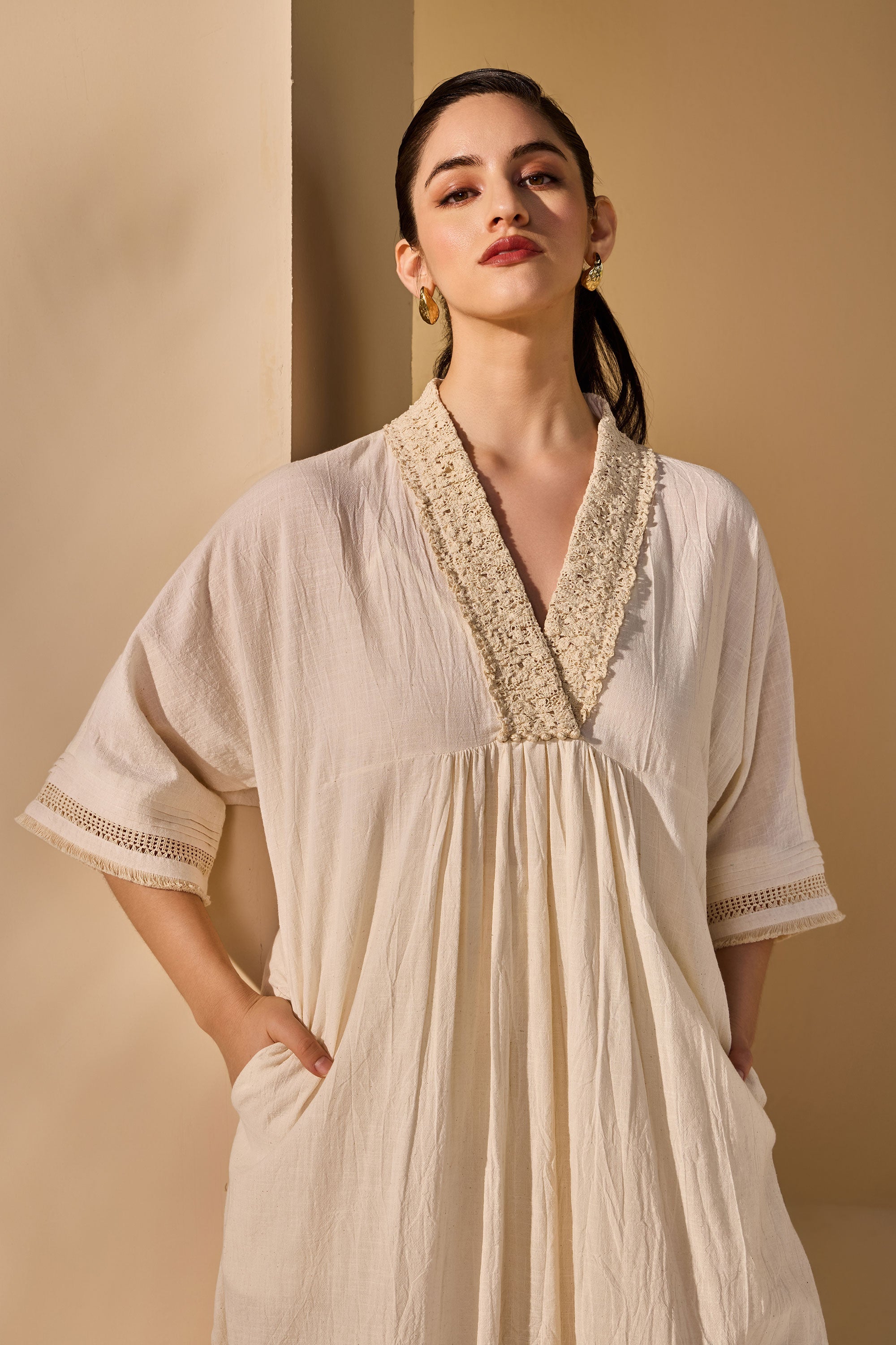 Zinaya Cotton Slub Tunic with Trousers