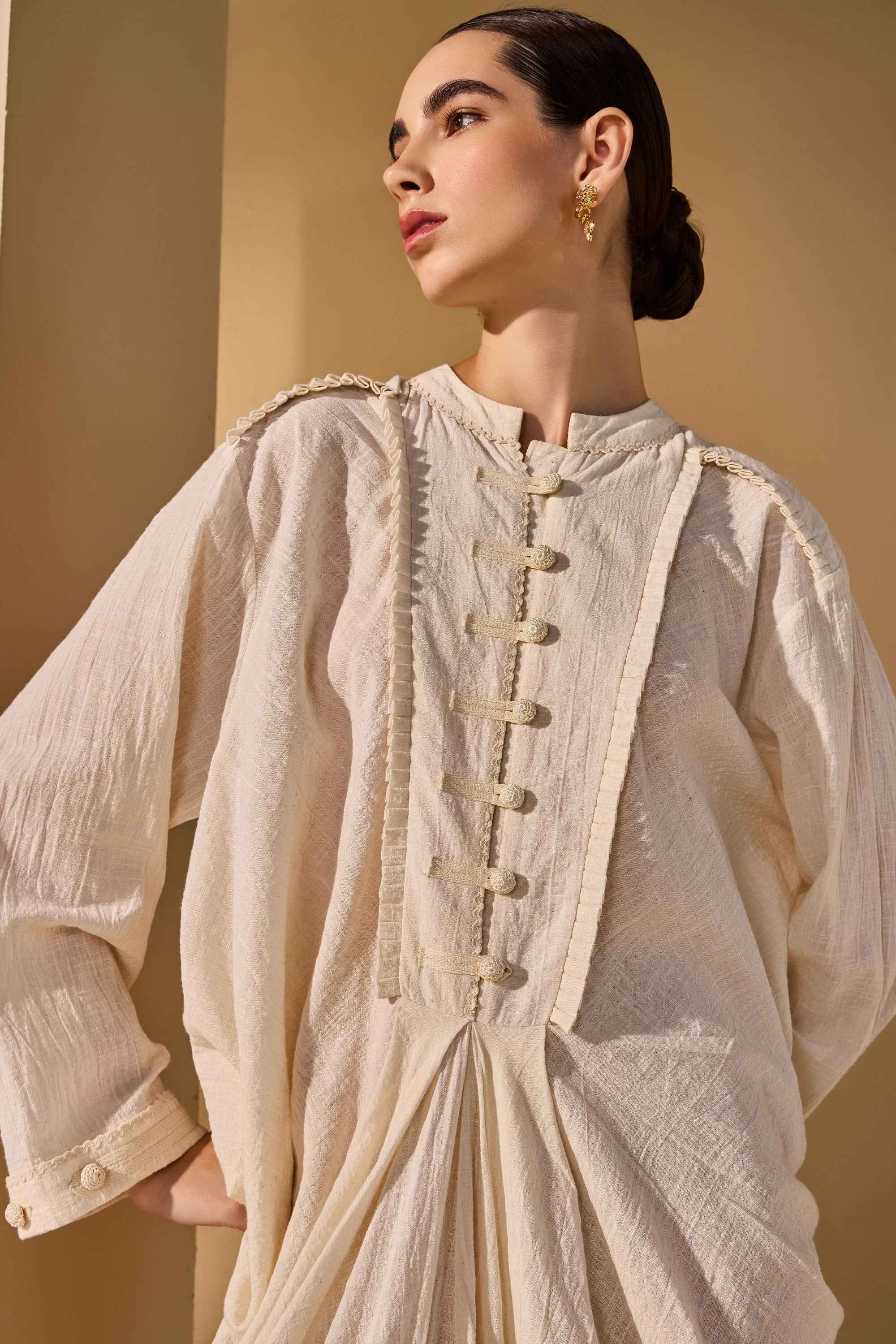 Eimaan Cotton Slub Jalabiya