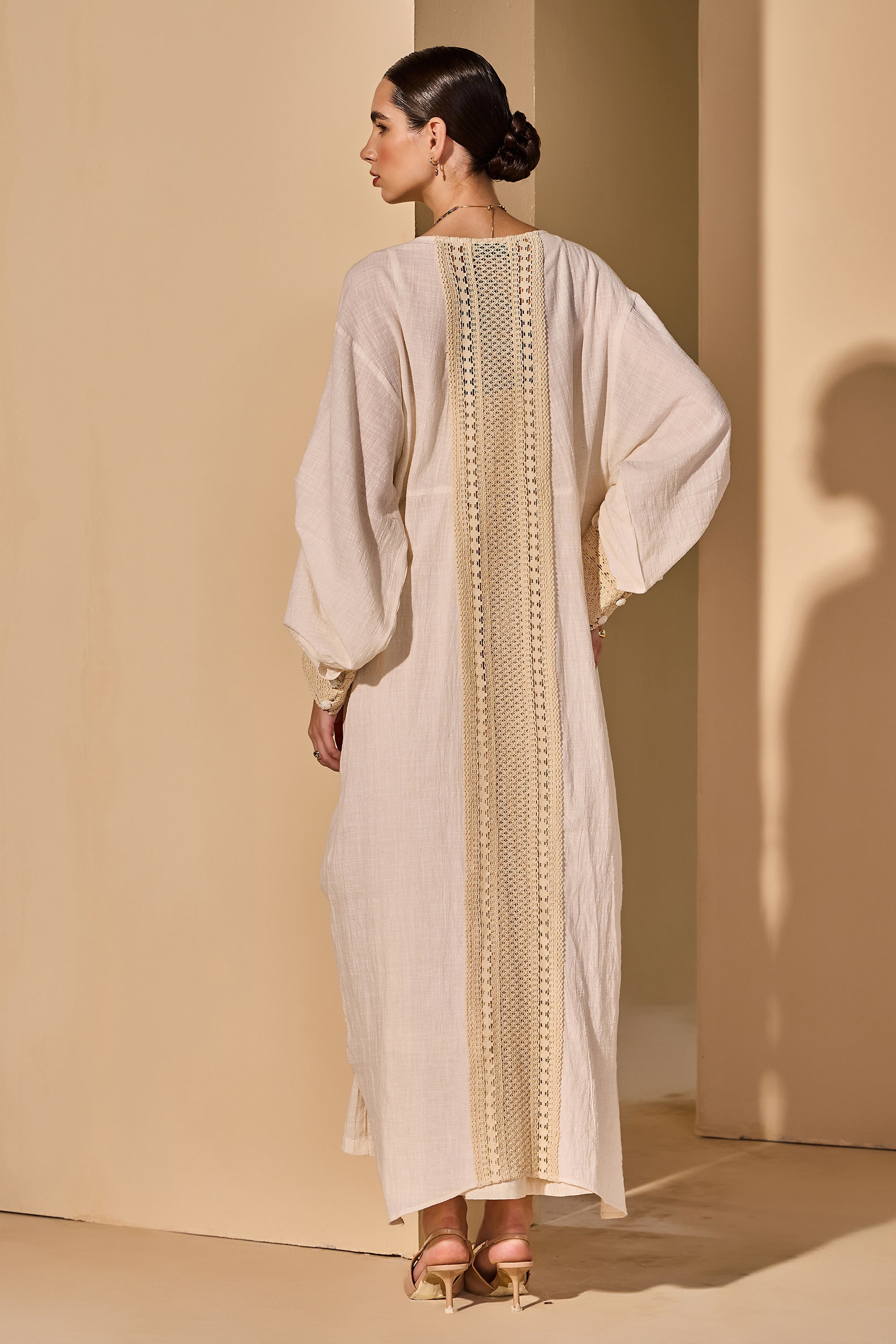 Mahirae Cotton Slub Bisht with Inner Dress