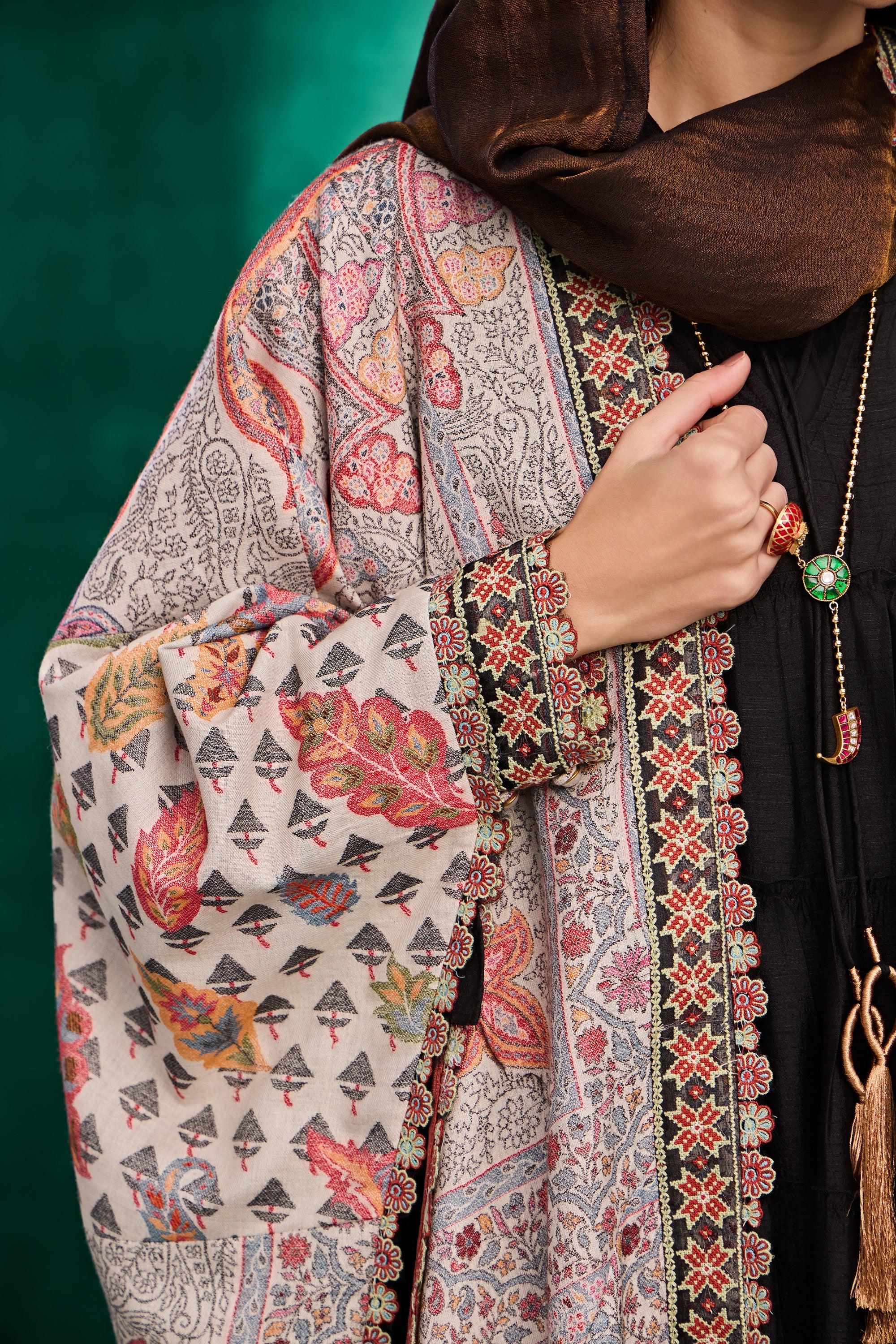 Riham Embroidered Cape