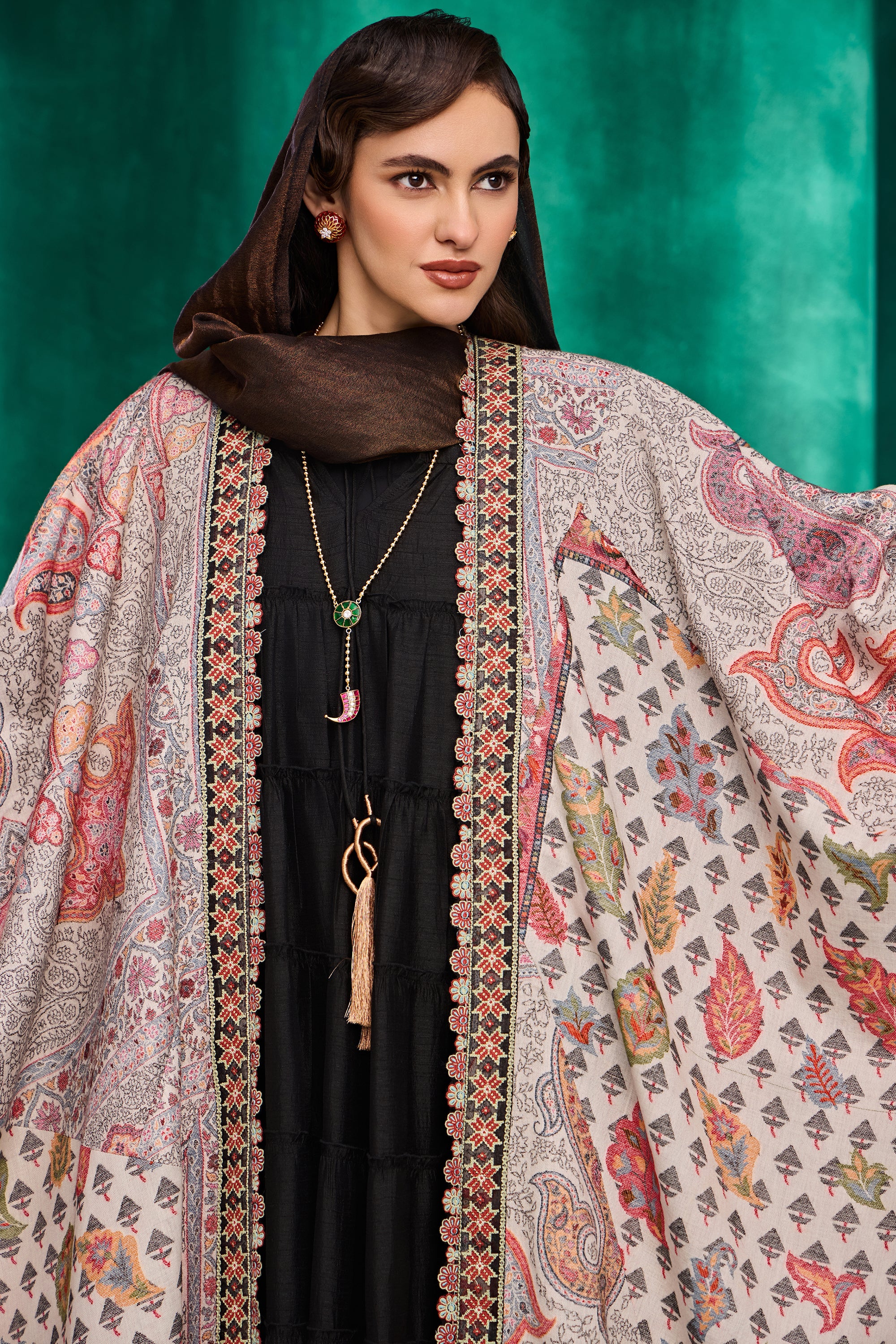Riham Embroidered Cape