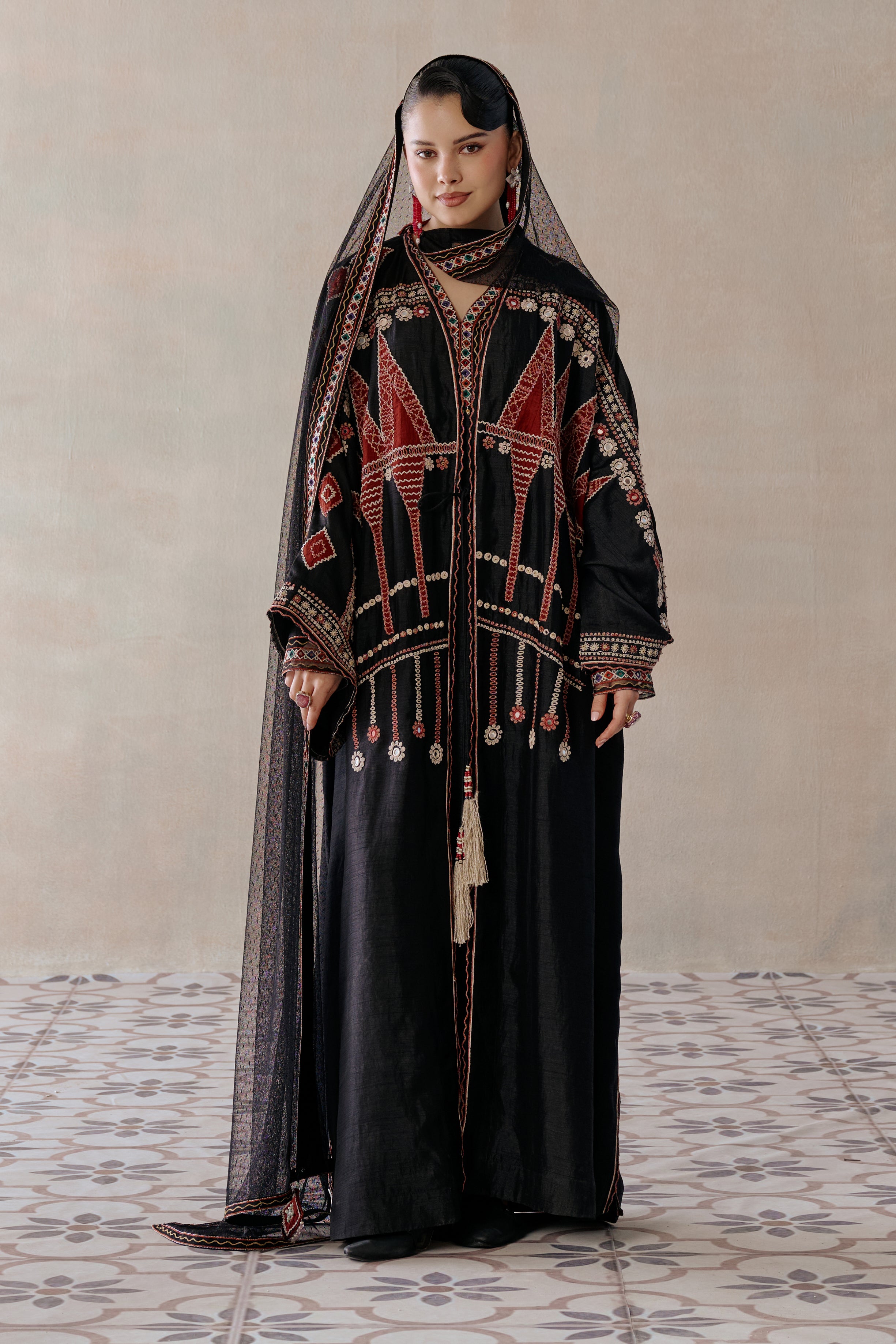 Manahil Applique Work Embroidered Abaya