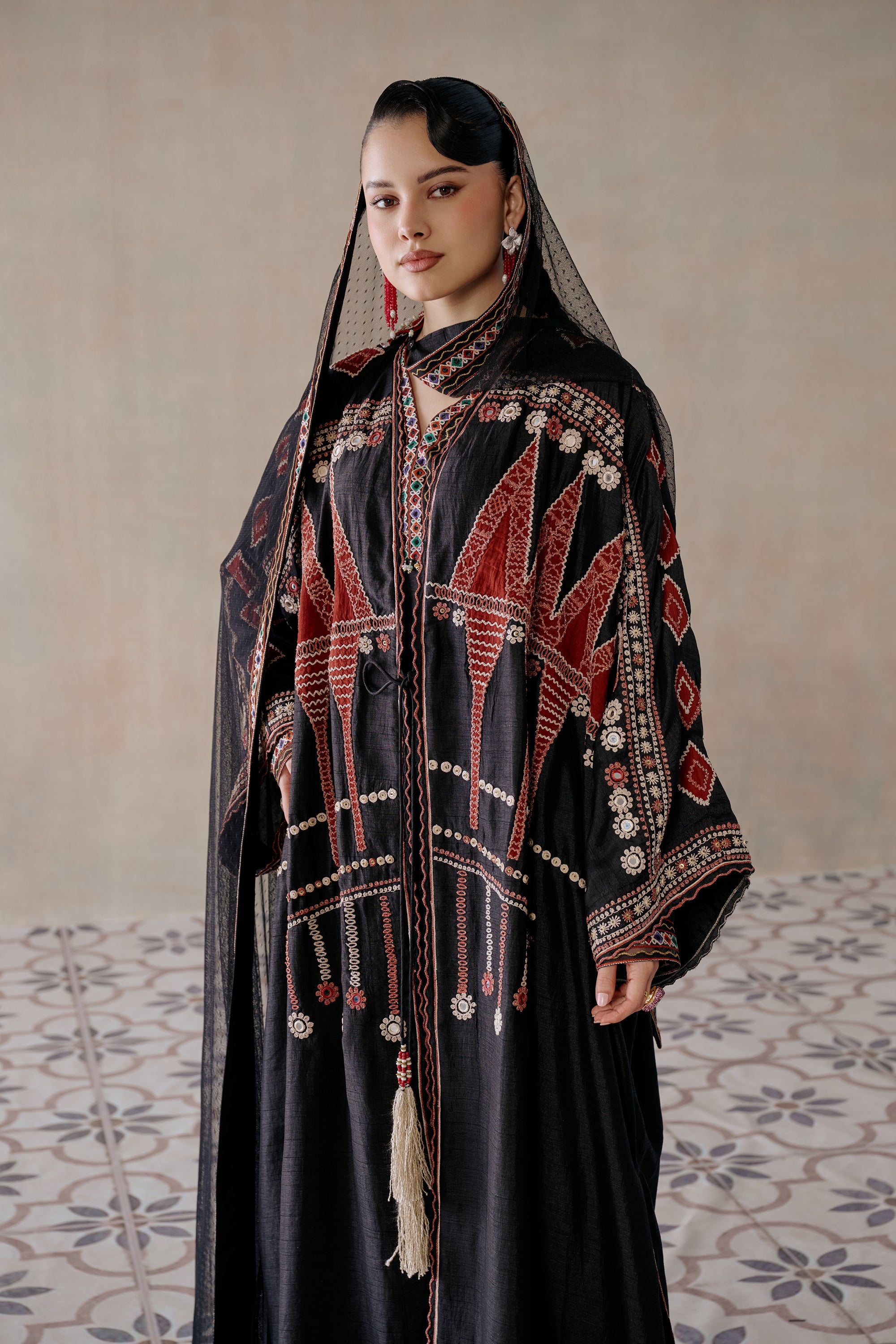Manahil Applique Work Embroidered Abaya