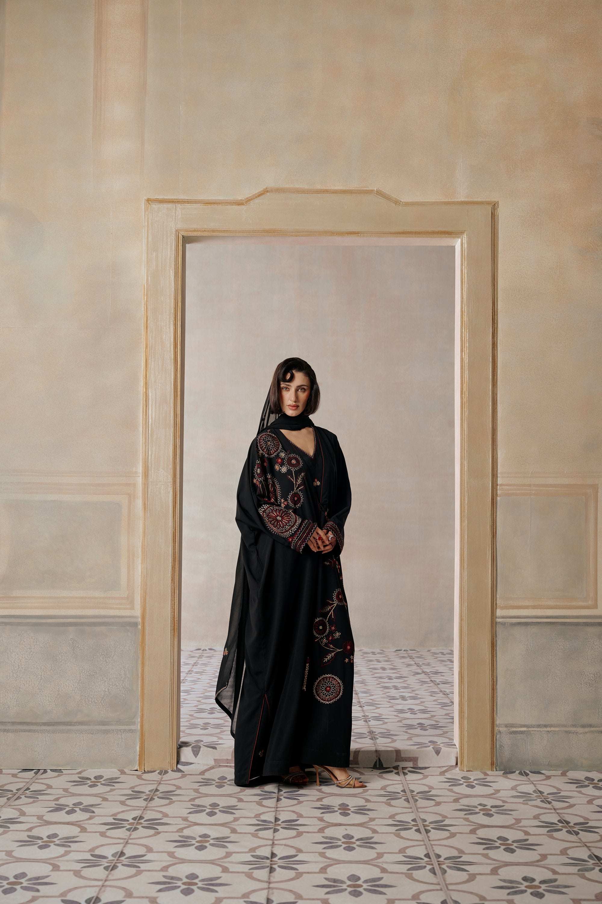 Intisar Embroidered Abaya with Embellishment