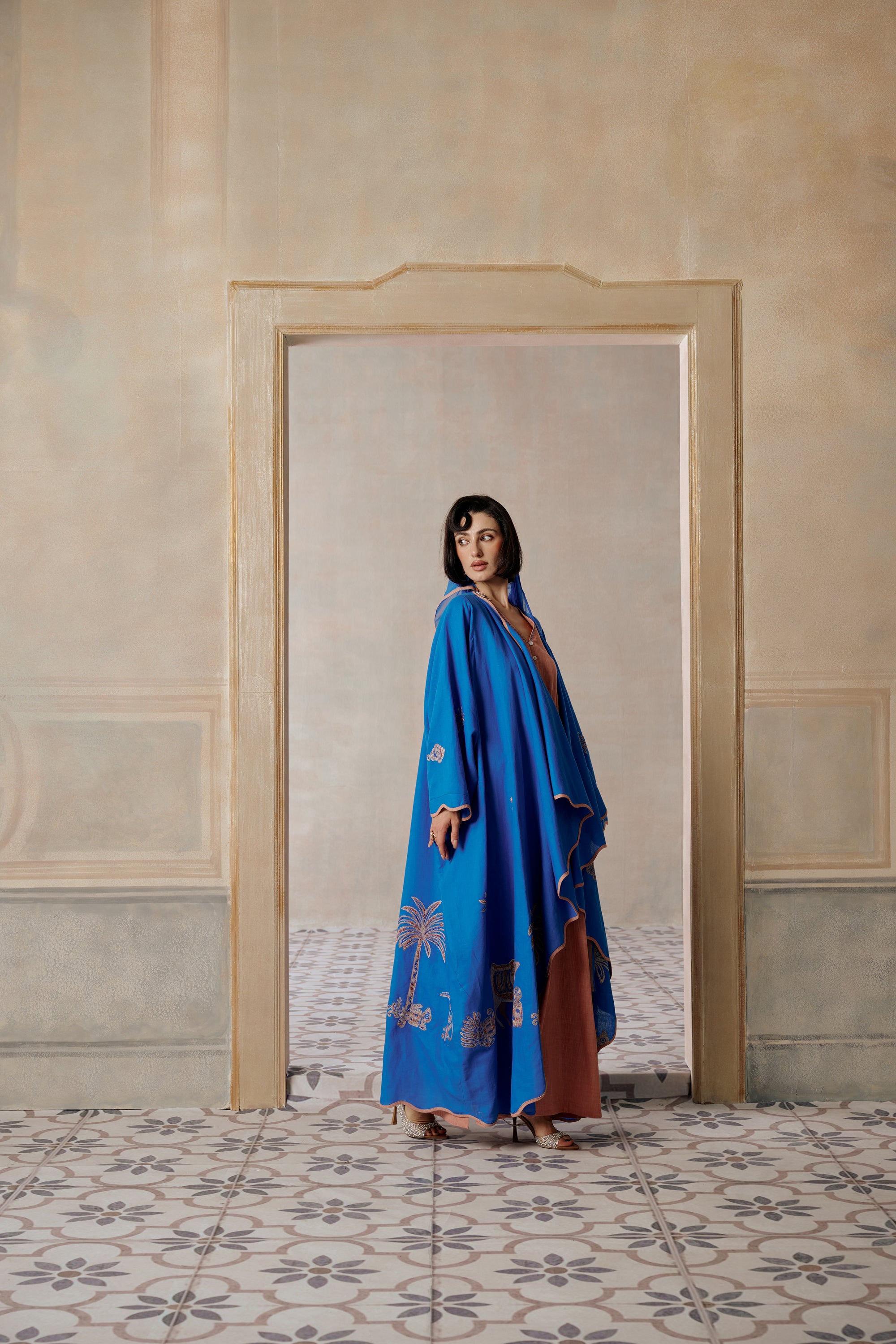 Zaad Embroidered Abaya with Embellishment