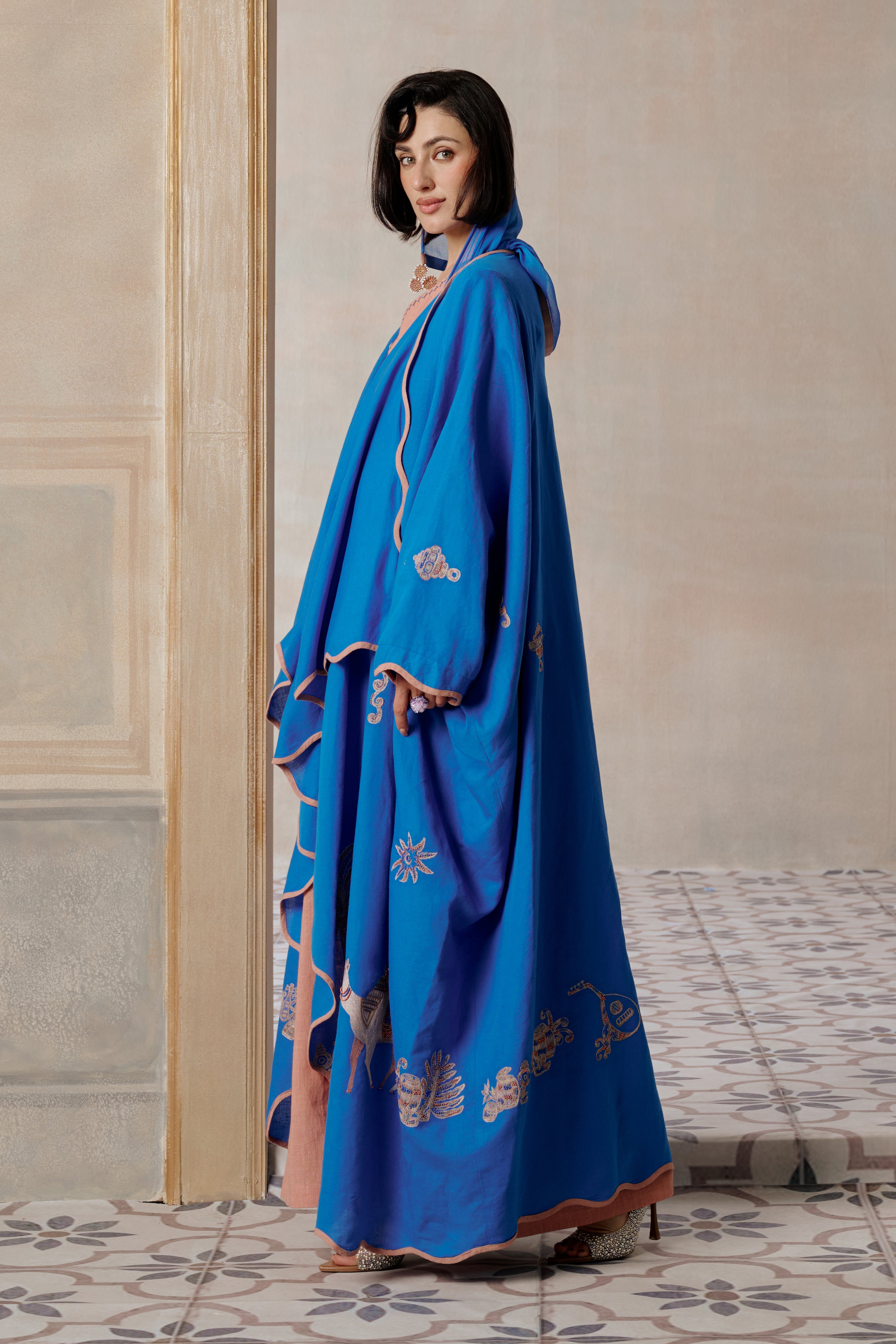 Zaad Embroidered Abaya with Embellishment
