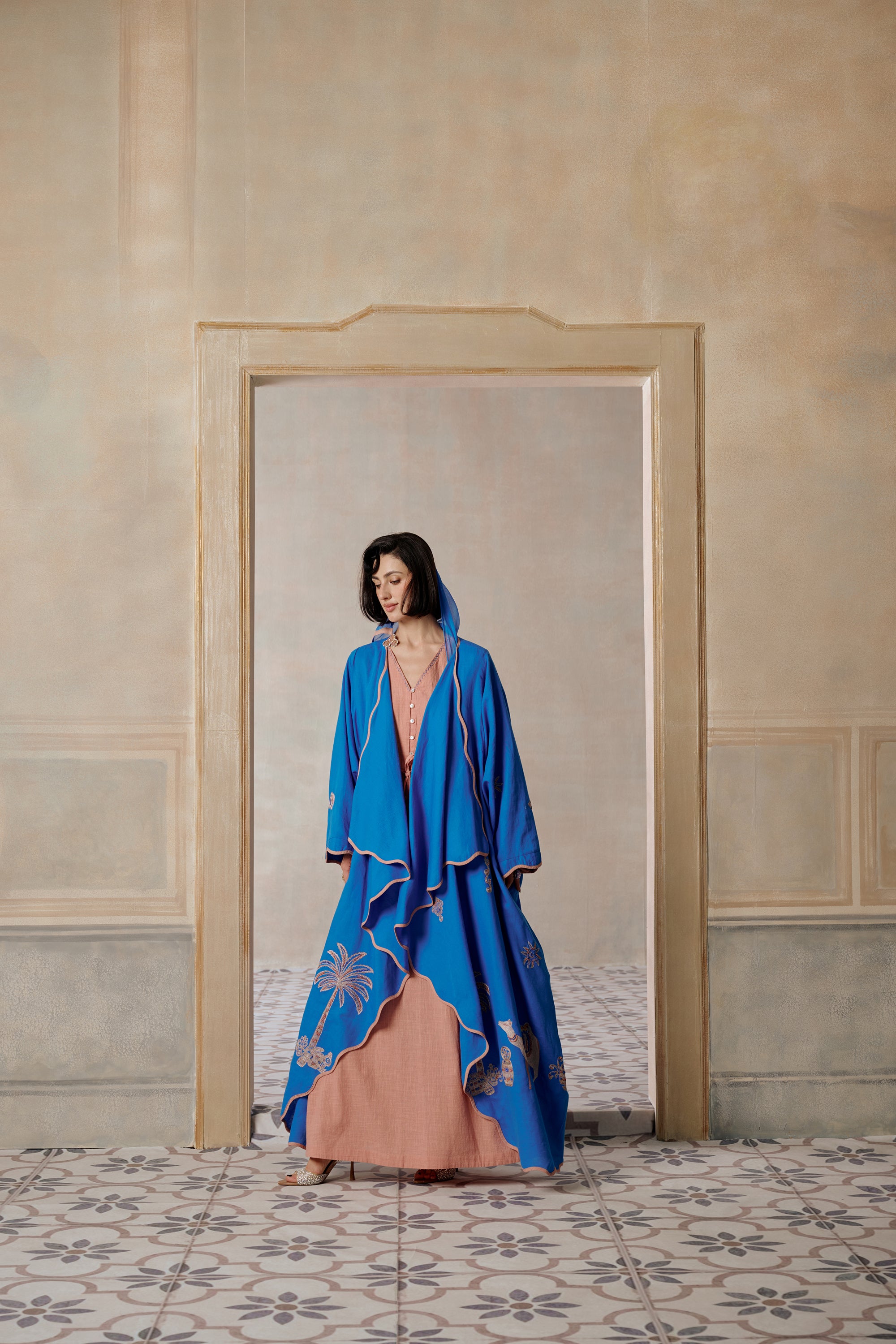 Zaad Embroidered Abaya with Embellishment