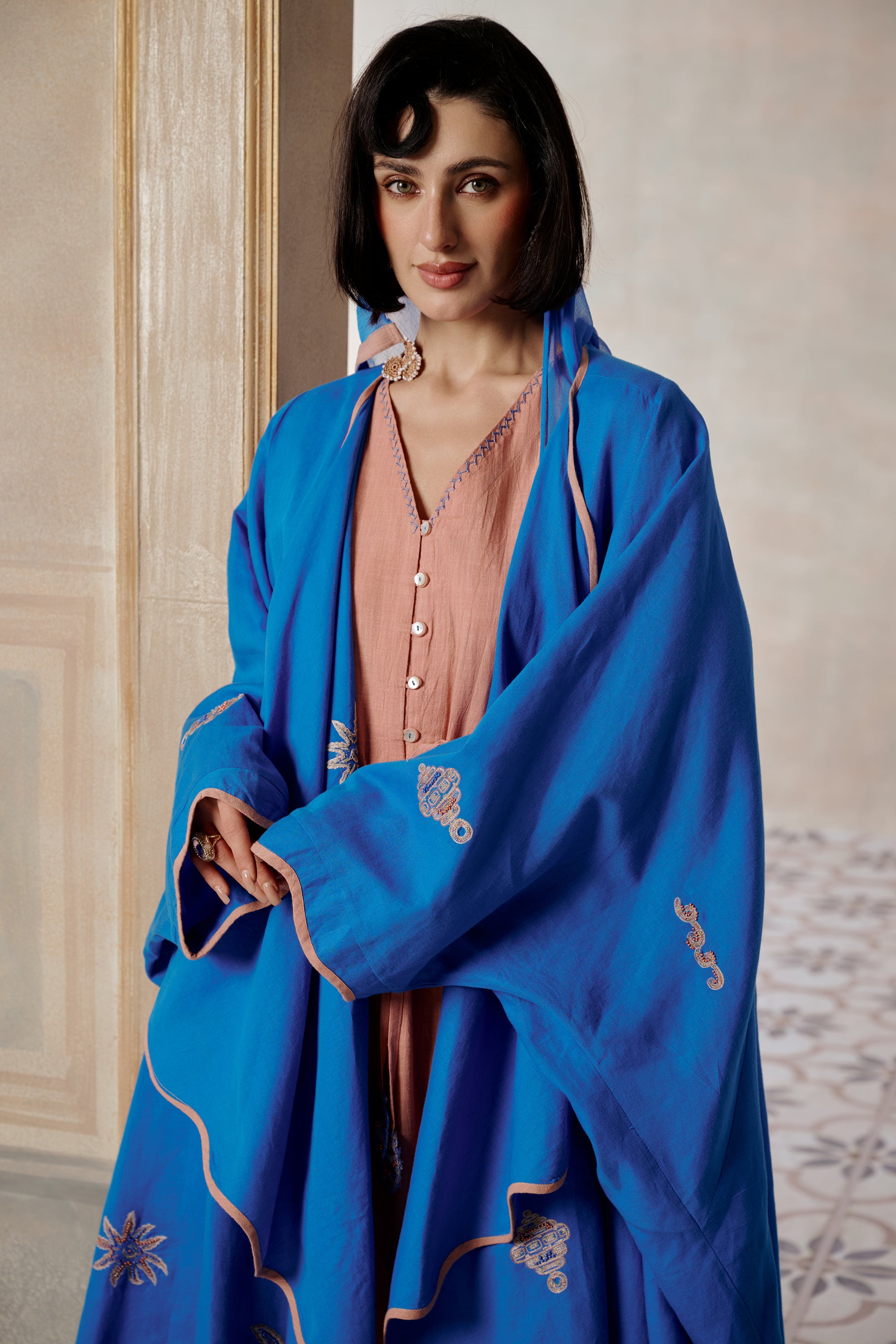 Zaad Embroidered Abaya with Embellishment