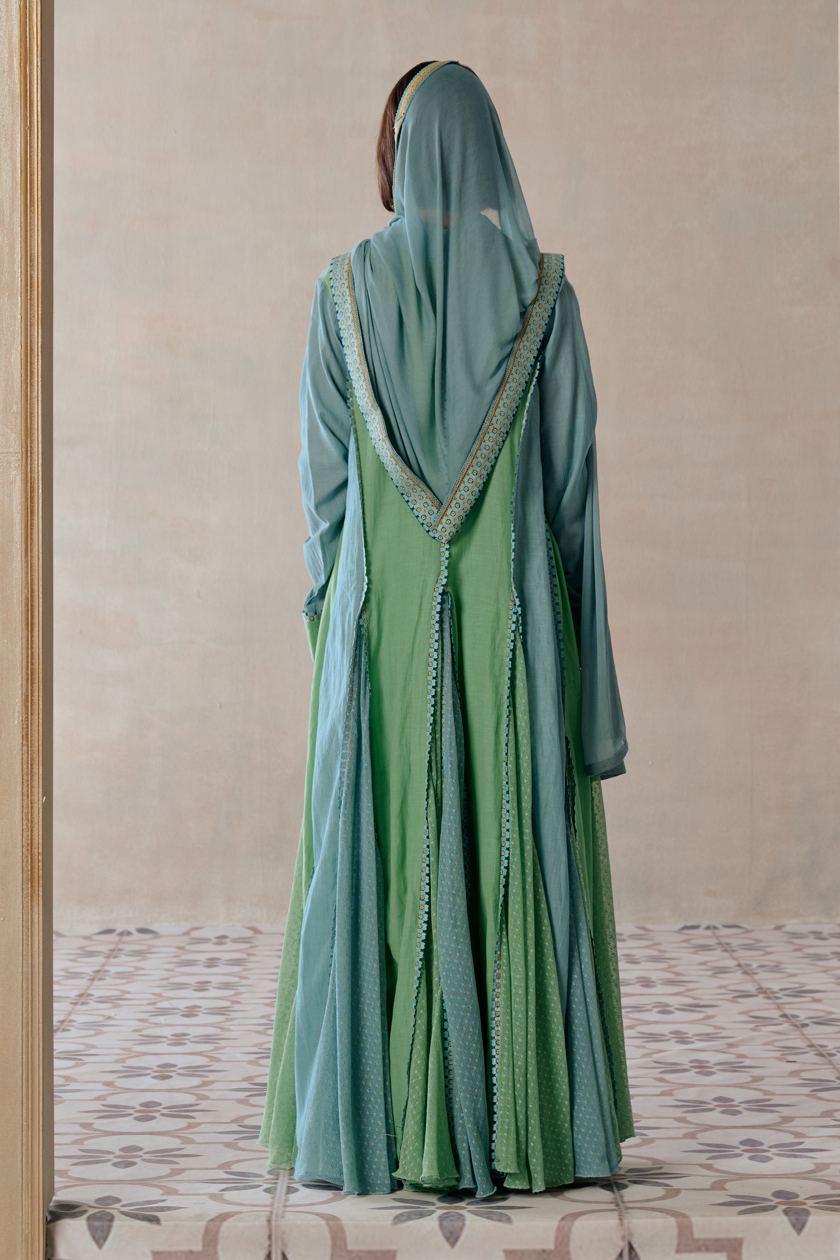Anood Abaya with Lace Detailing