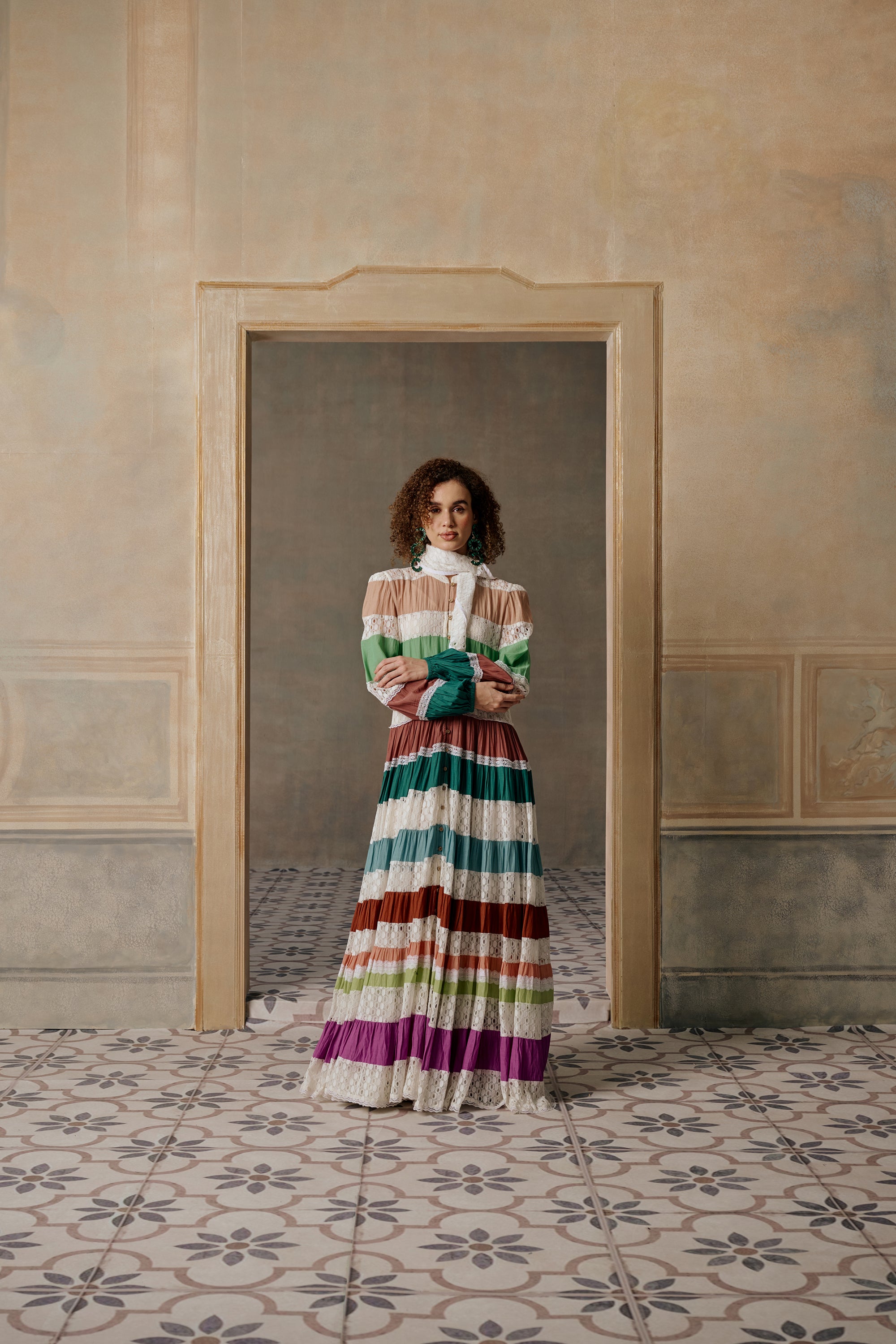 Nashmia Stylish Tiered Jalabiya