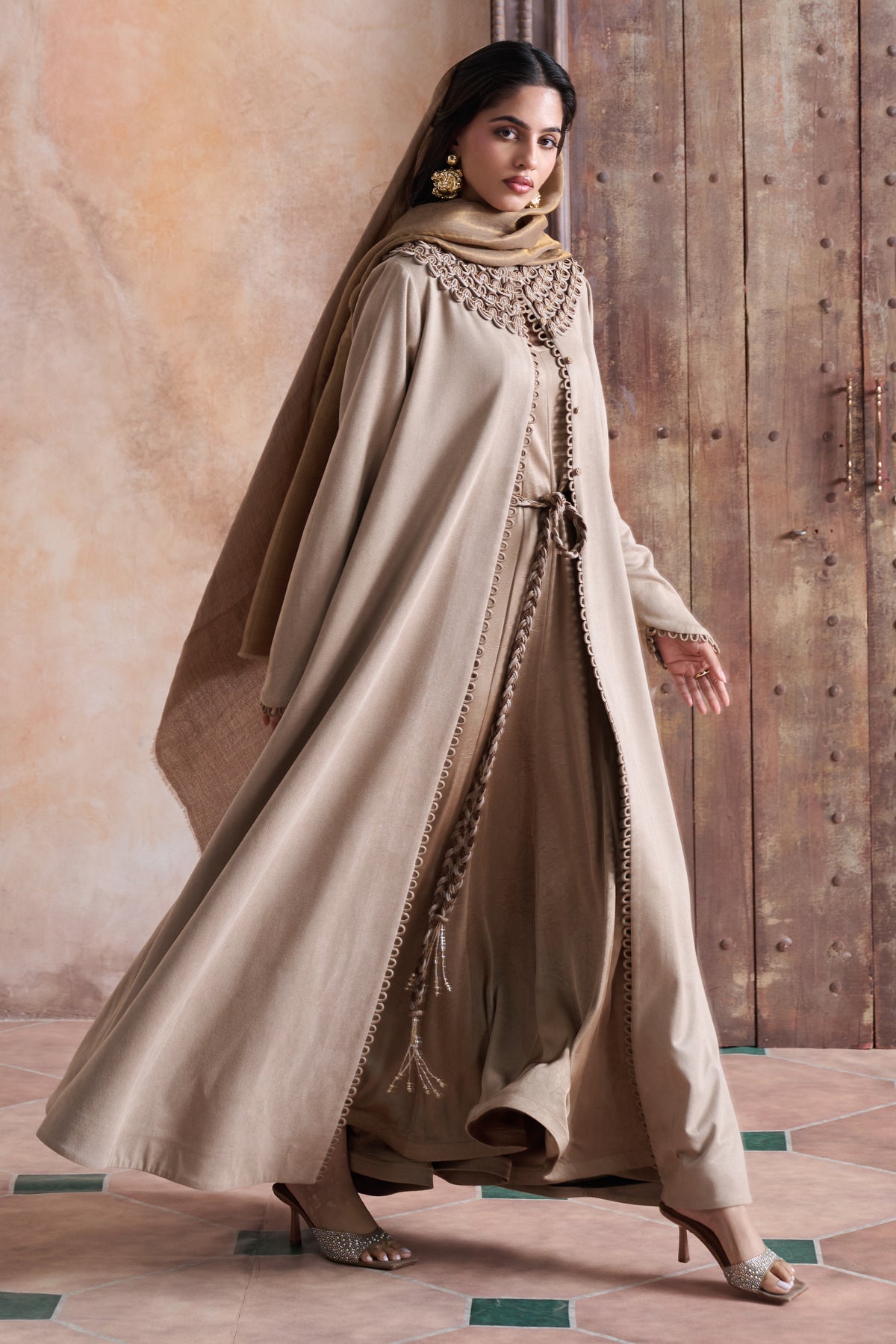 Sawsan Embellished Abaya with Hand Dori Work