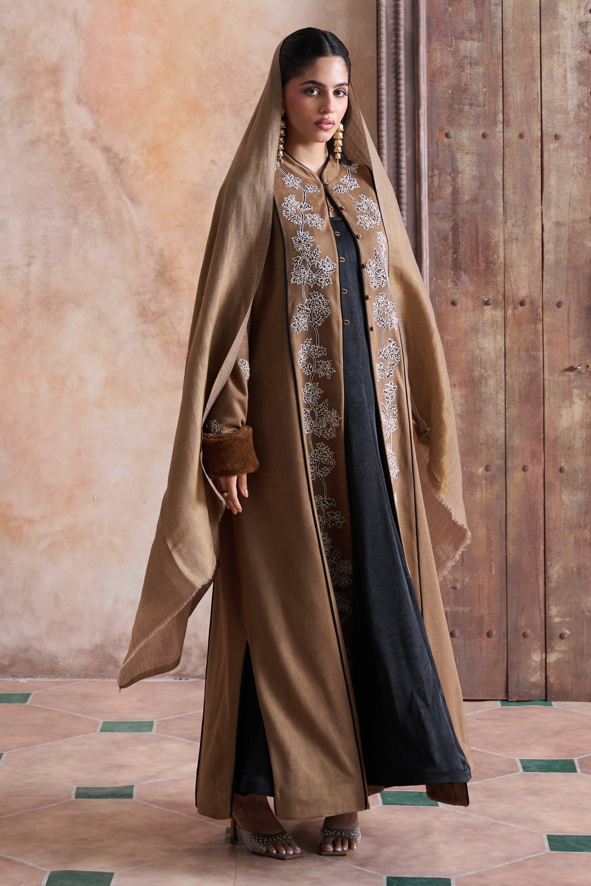 Iram Embroidered Bisht with Embellishment