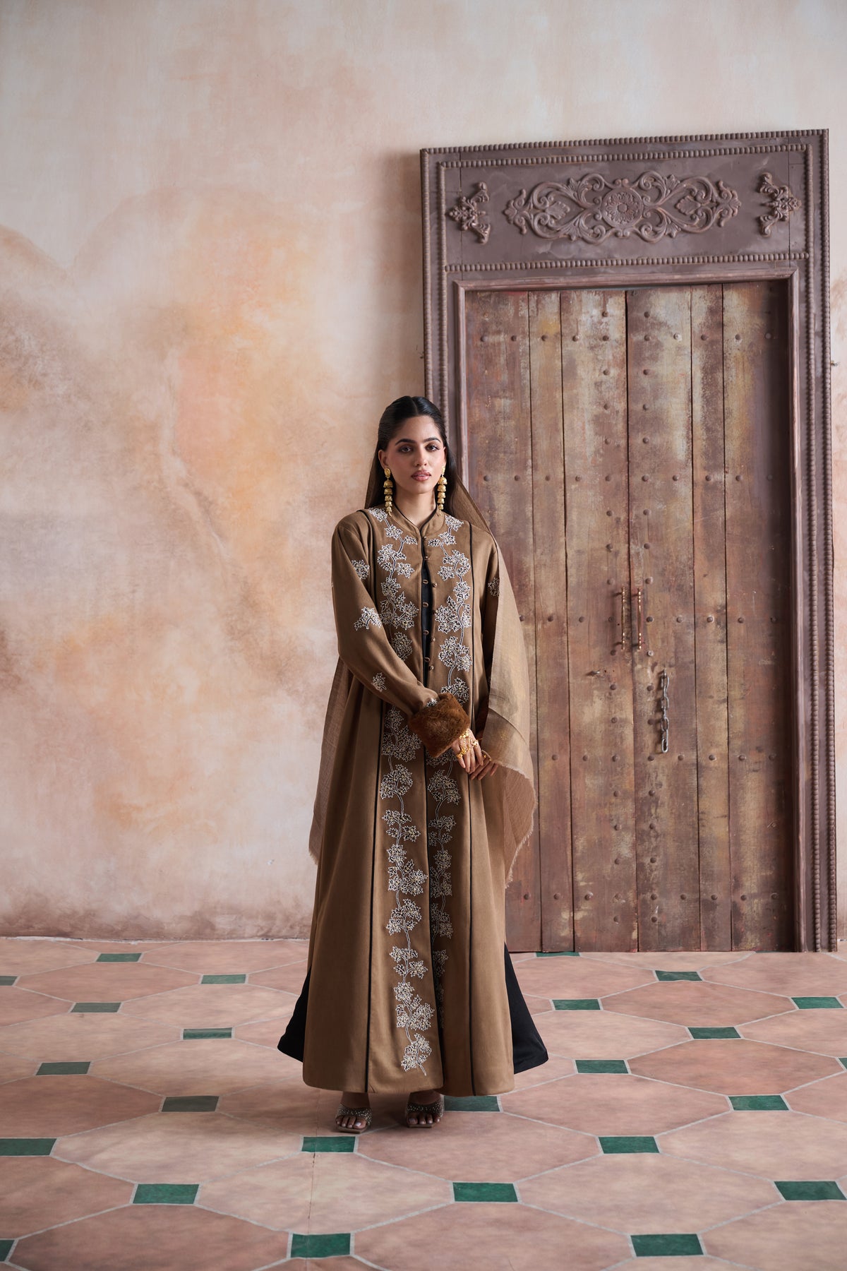 Iram Embroidered Bisht with Embellishment