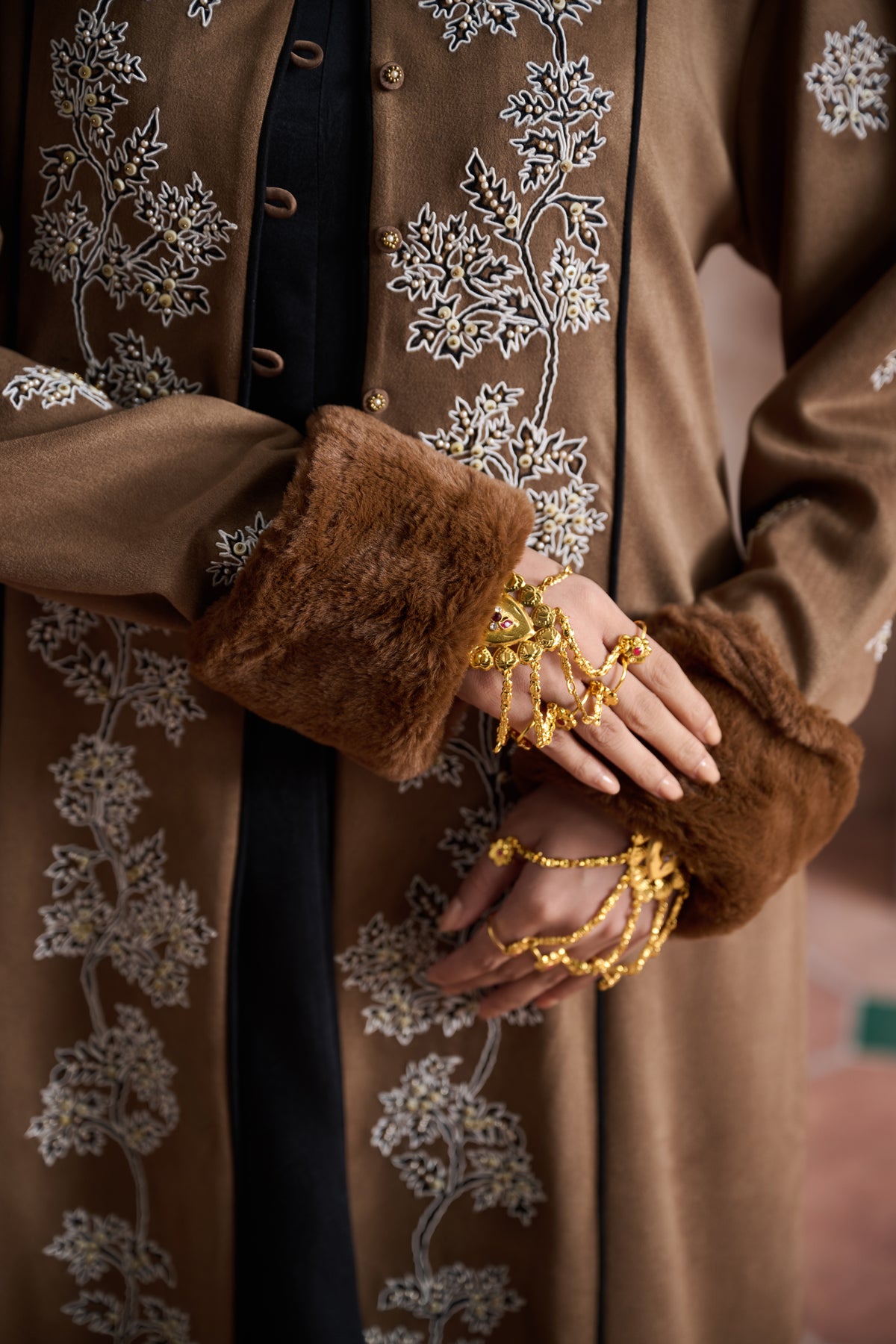Iram Embroidered Bisht with Embellishment