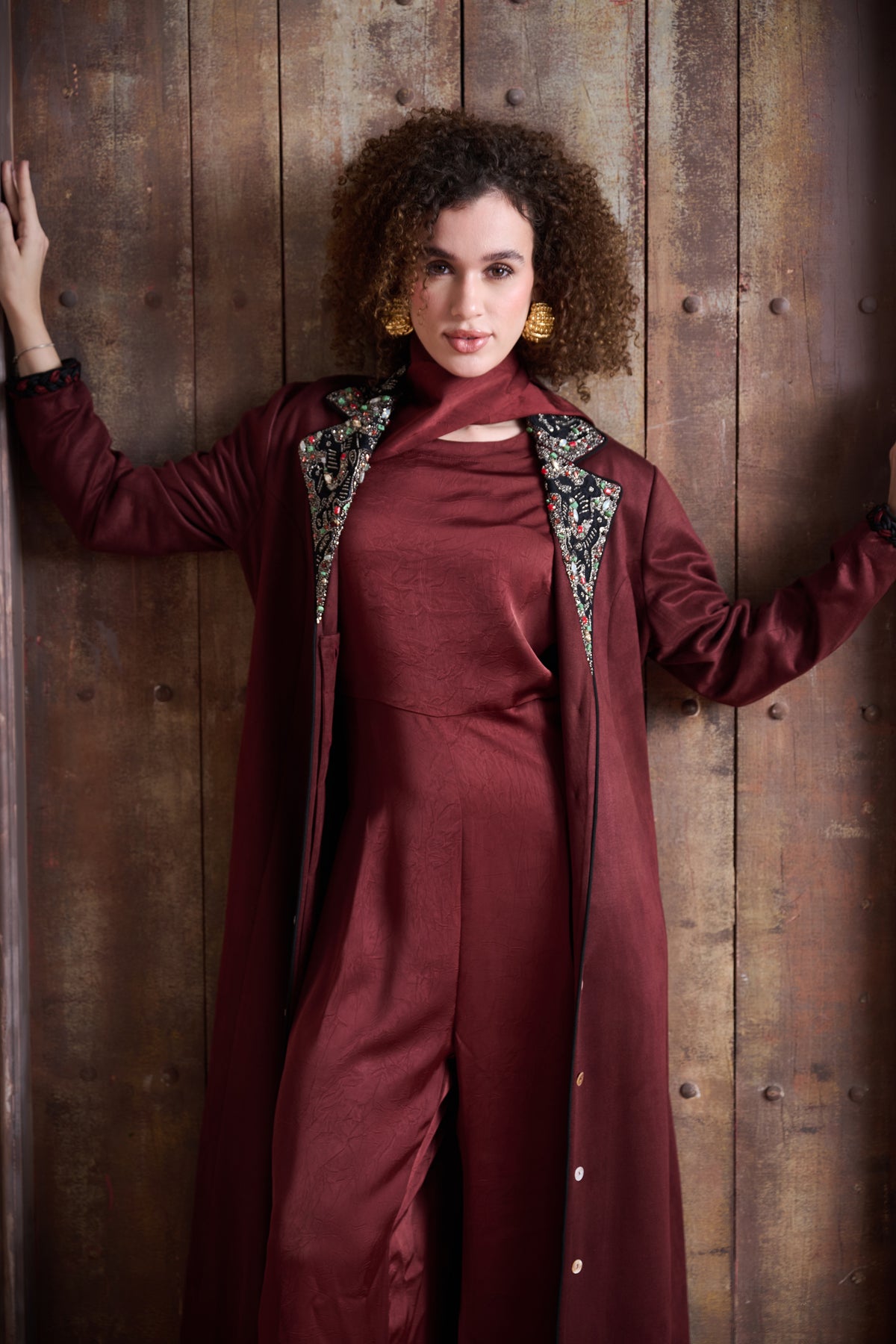 Zahaal Embroidered Bisht with Embellishment